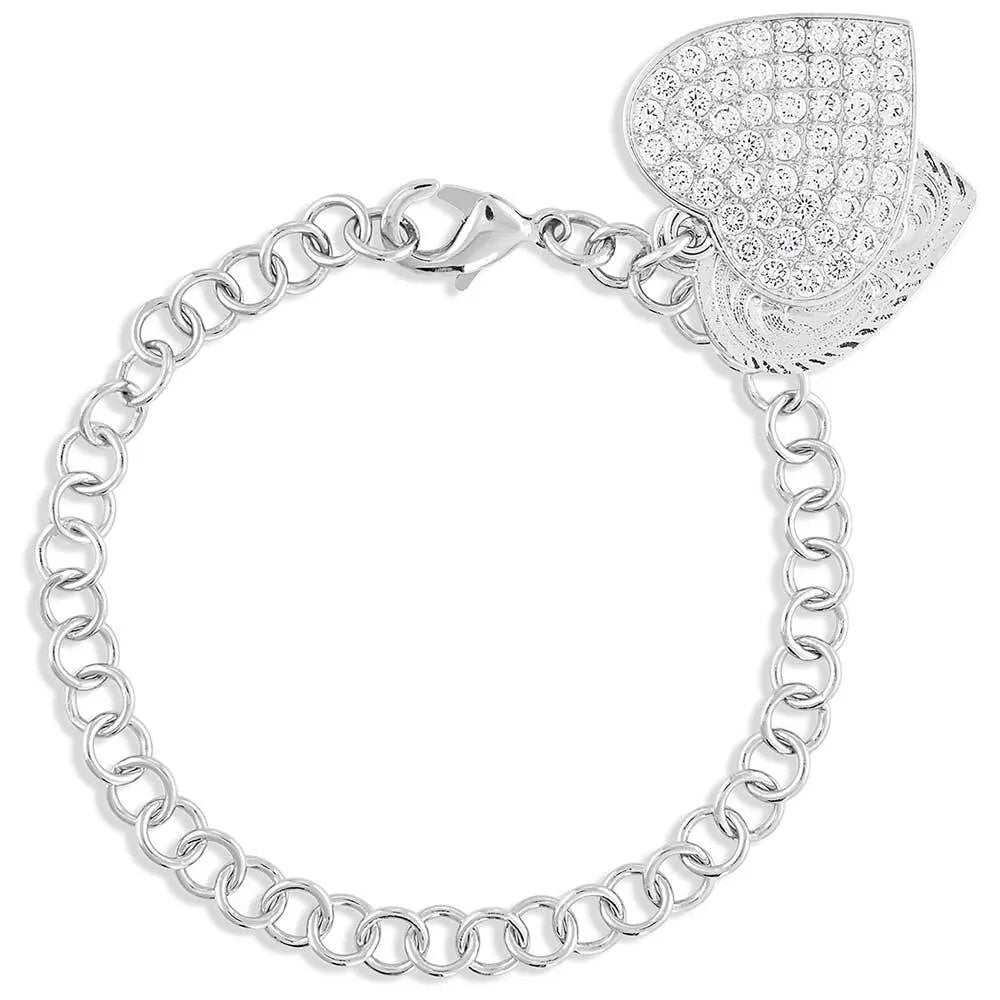 Montana Silversmiths Country Charm Duo Heart Bracelet