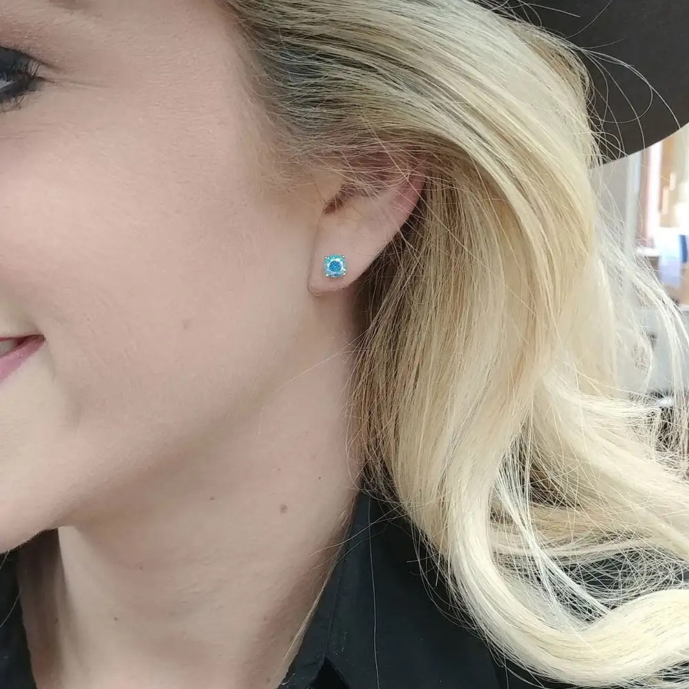 Montana Silversmiths Luminescent Blue Post Earrings