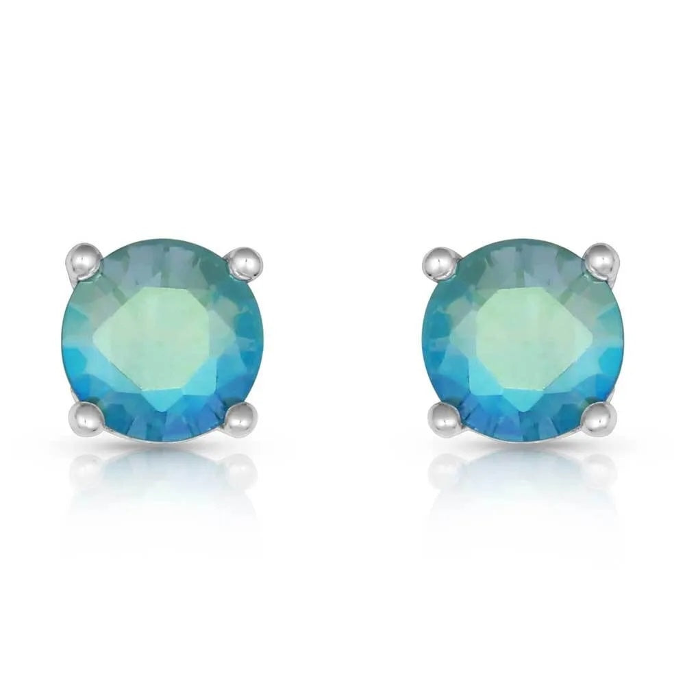 Montana Silversmiths Luminescent Blue Post Earrings