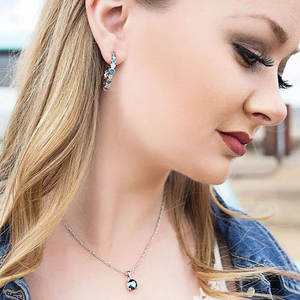 Montana Silversmiths River of Lights Hearts Hoop Earrings