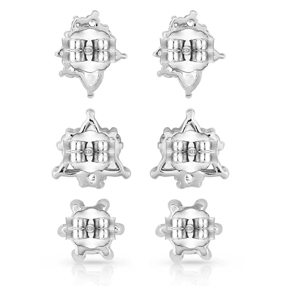 Montana Silversmiths Triple Play Crystal Post Earrings