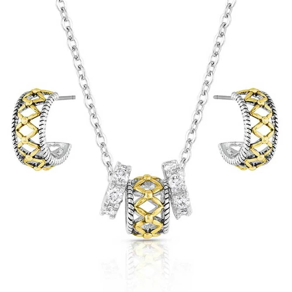 Montana Silversmiths Montana Gold Woven Ring Jewelry Set