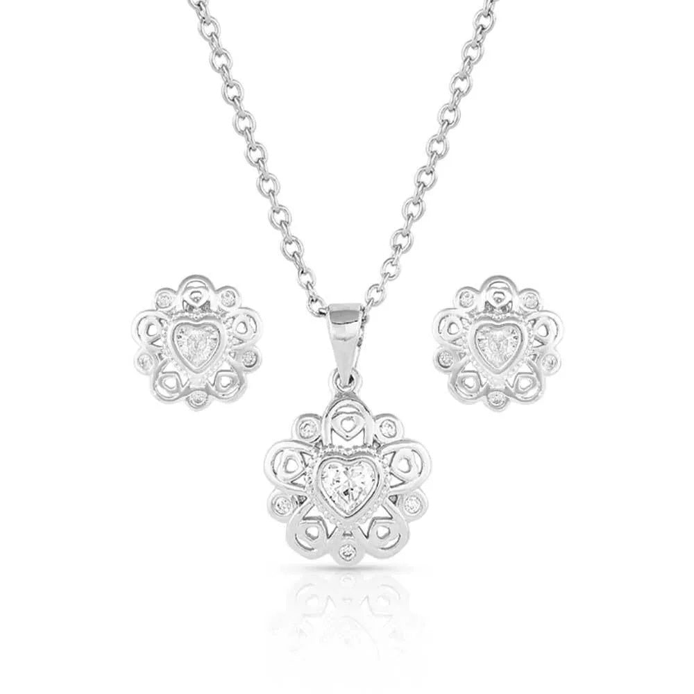 Montana Silversmiths Hidden Hearts Crystal Jewelry Set