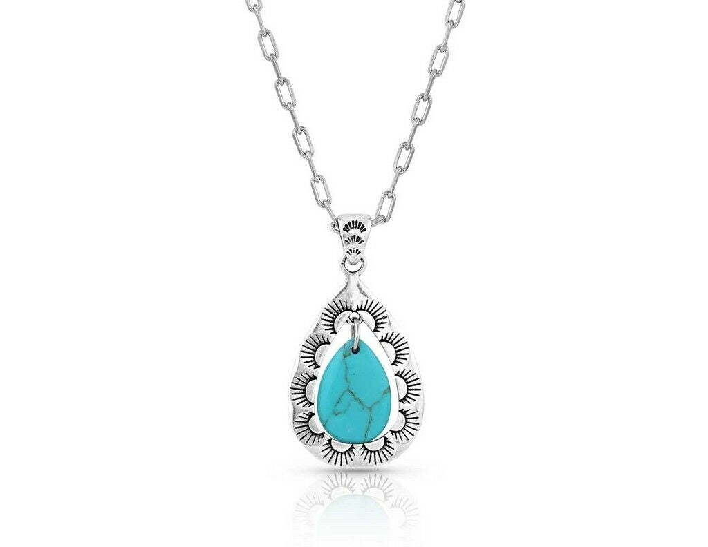Montana Silversmiths Roadrunner Turquoise Scalloped Necklace