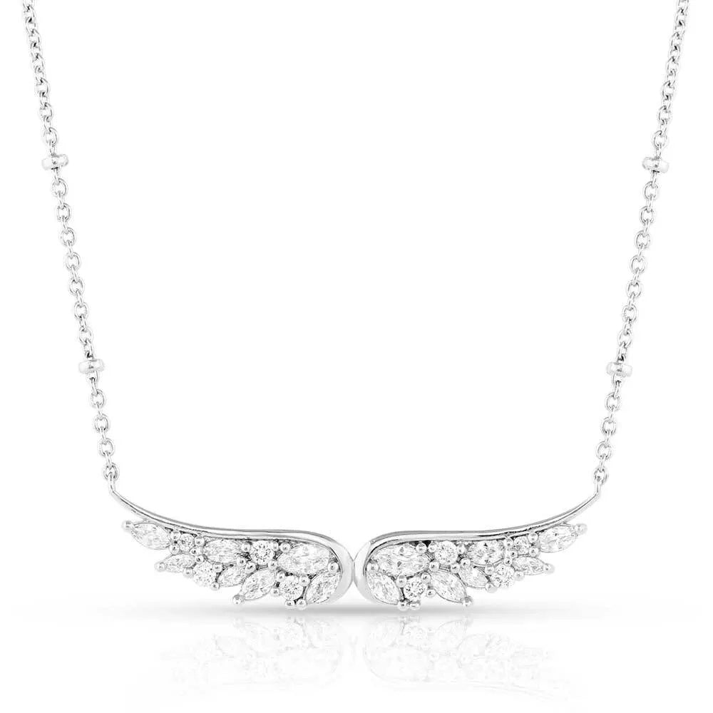 Montana Silversmiths Guardian Wings Crystal Necklace