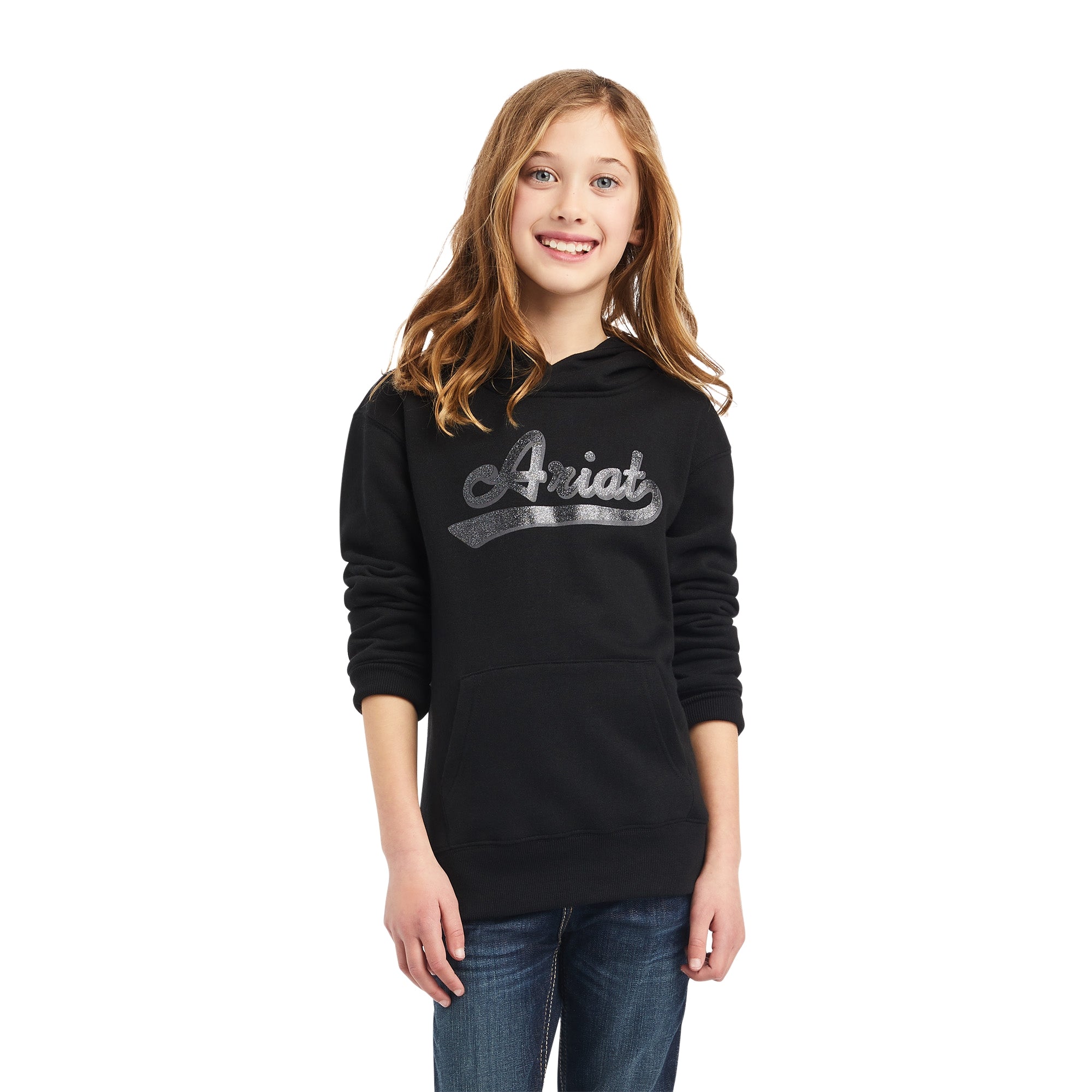 Ariat Kdis REAL Glitter Logo Hoodie