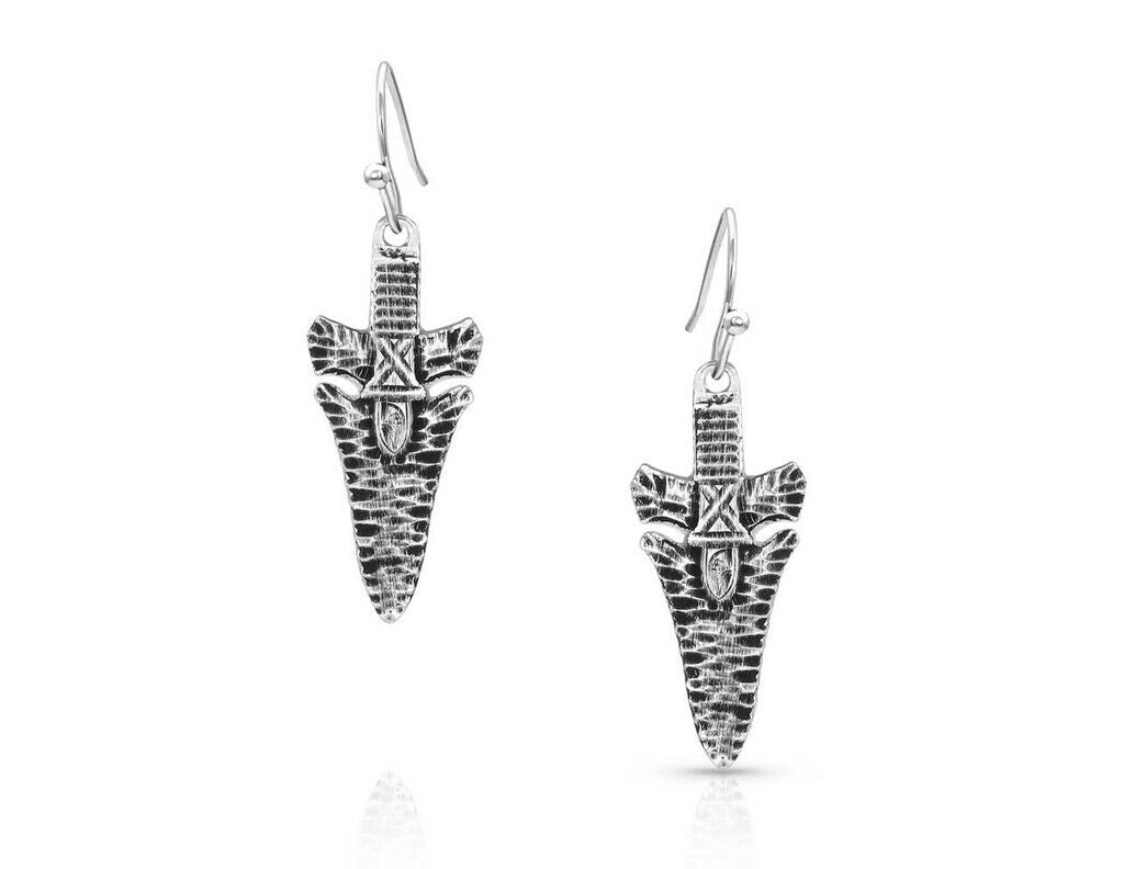 Montana Silversmiths Timber Ridge Arrowhead Earrings
