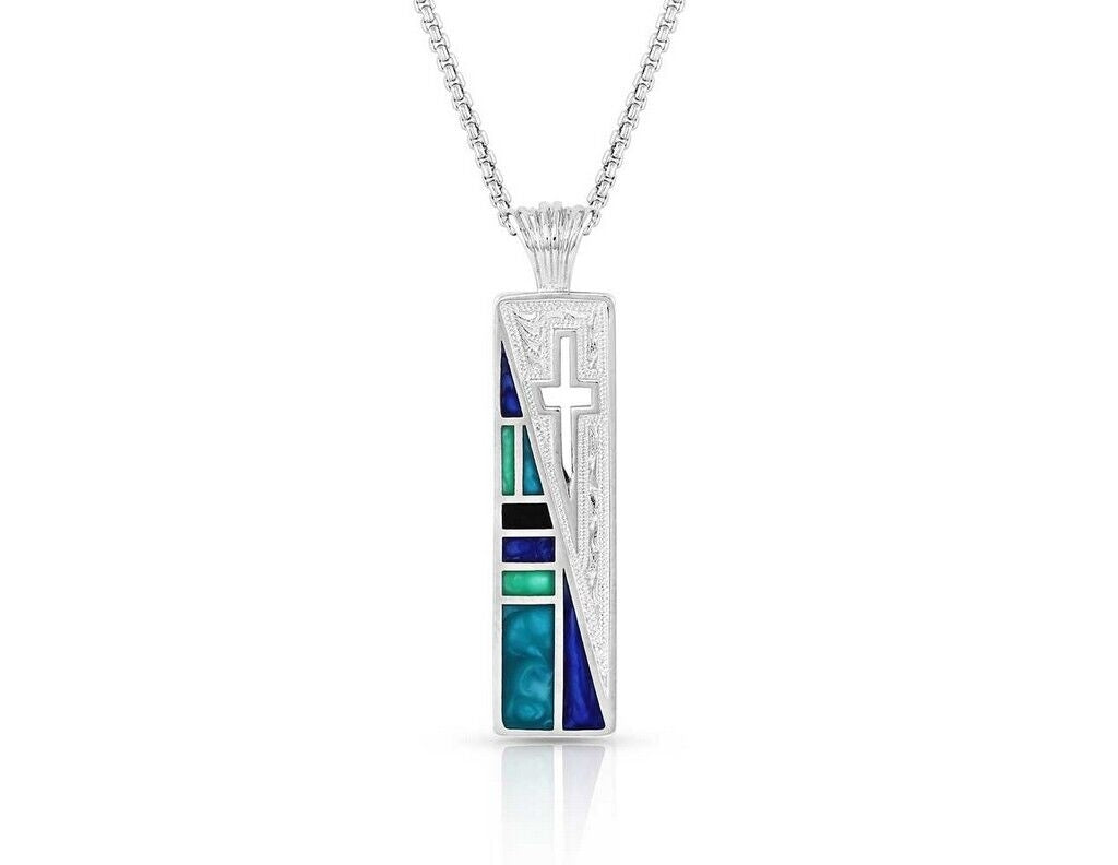 Montana Silversmiths American Legend Cross Pendant Necklace