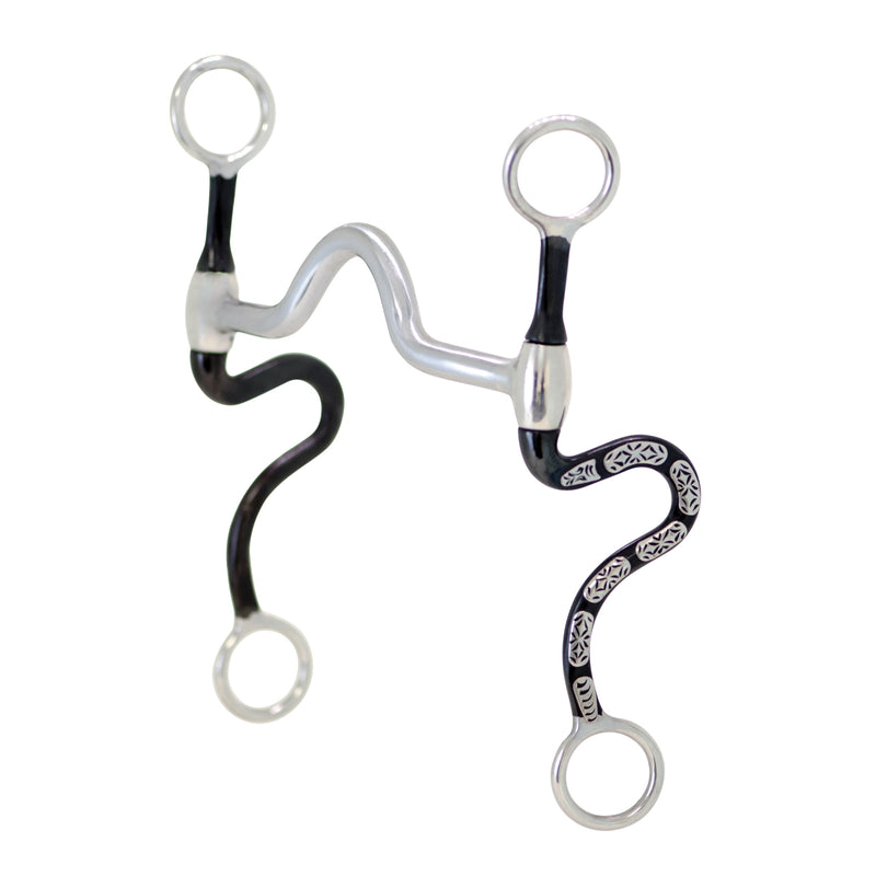 Partrade Cowboy Tack Diamond Back S Shank Medium Port Bit