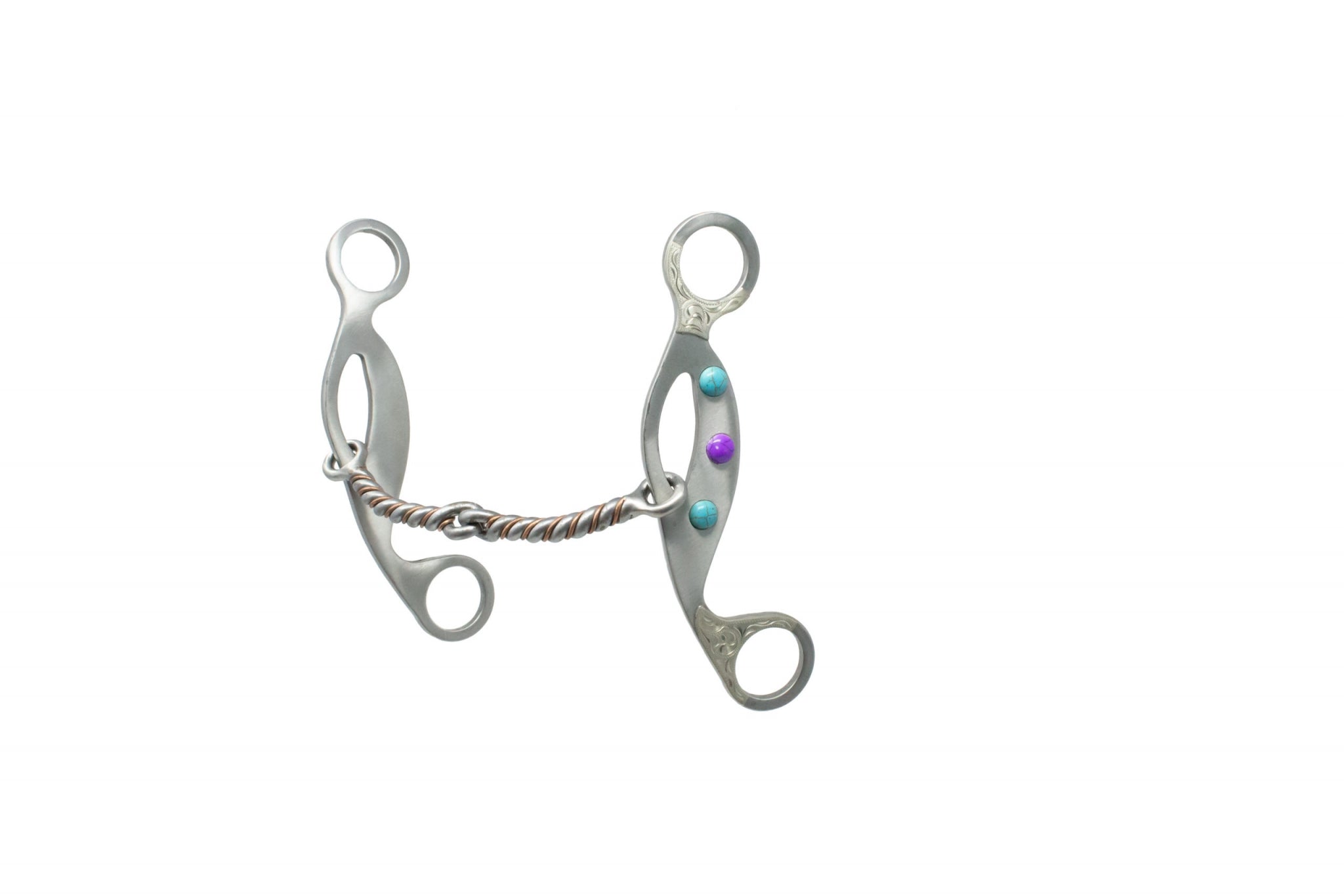 Partrade Cowboy Tack Southwest Gemstone Twsted Snaffle Gag Bit
