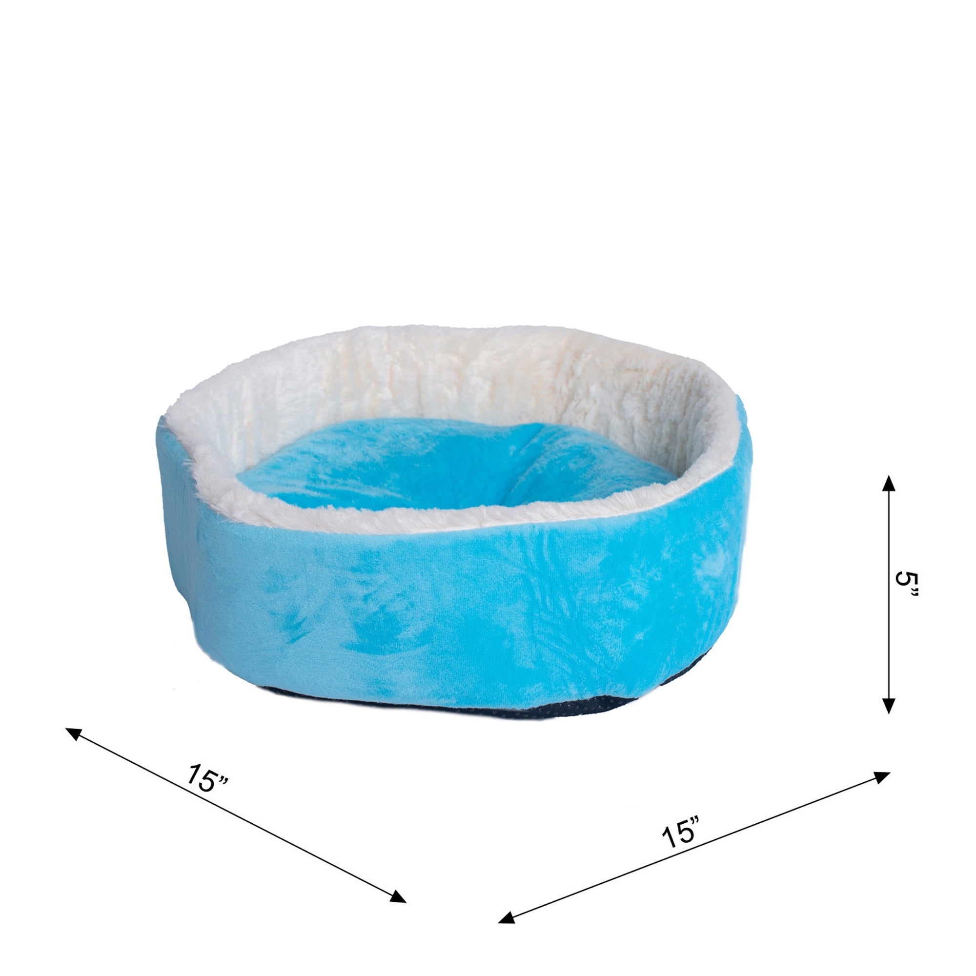 Armarkat 15in Soft Plush Round Donut Cat Bed