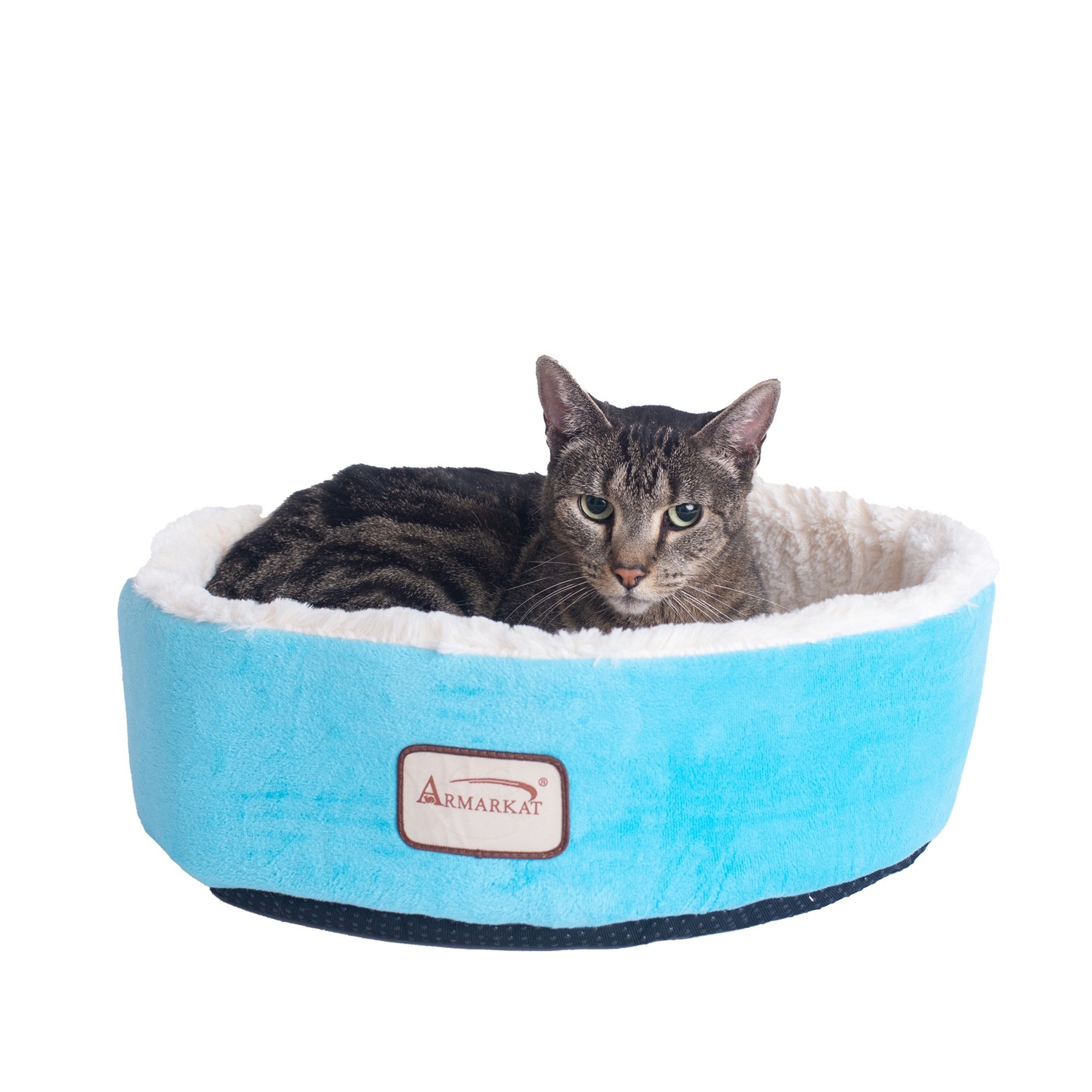 Armarkat 15in Soft Plush Round Donut Cat Bed