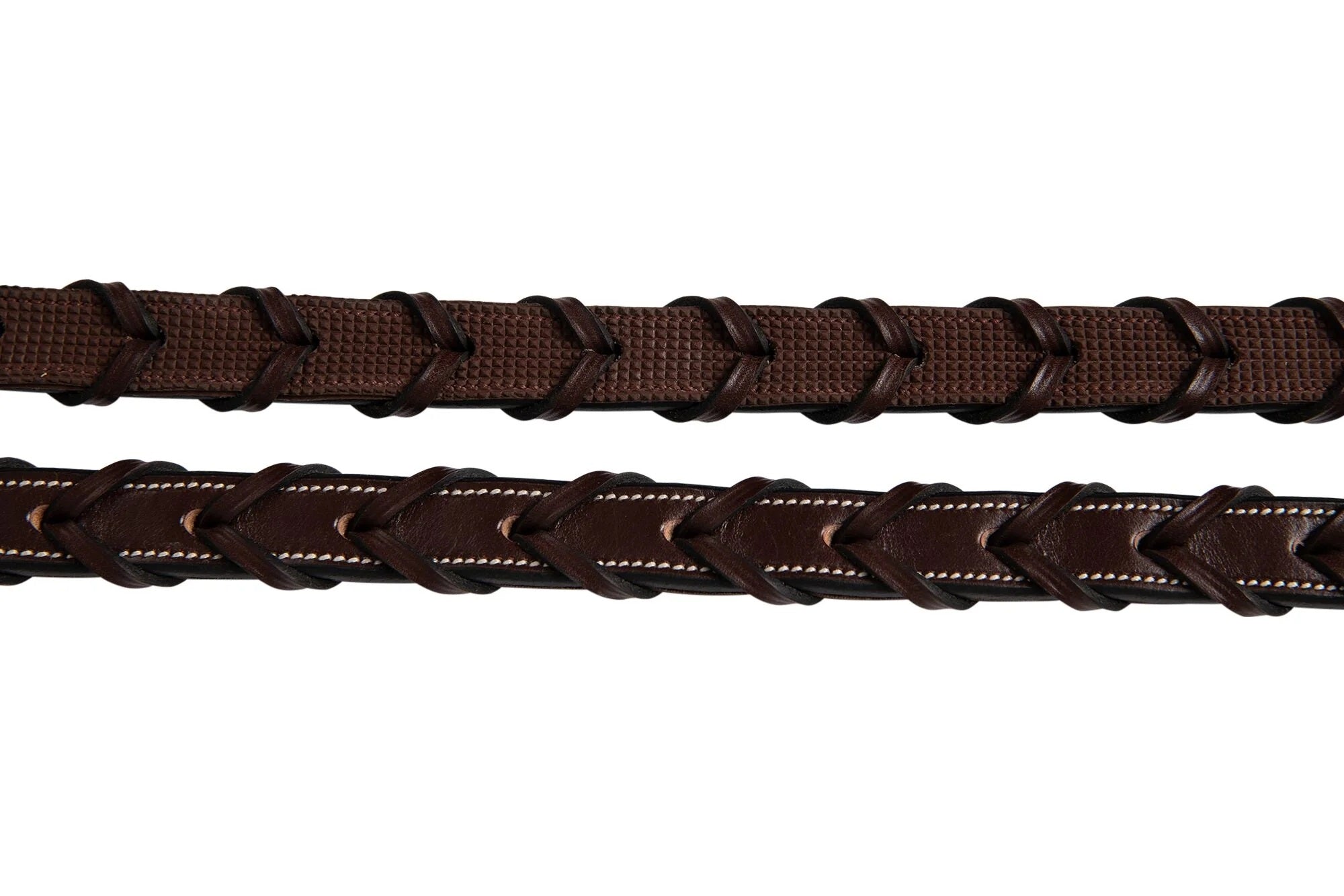 Huntley Fancy Stitch Rubber Laced Rein