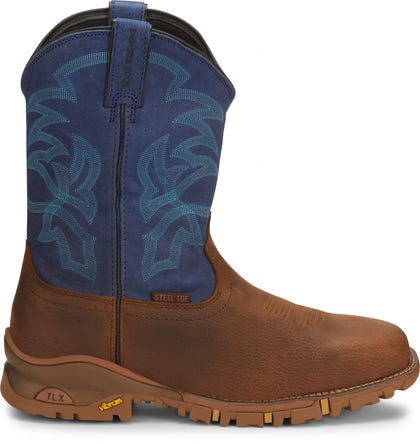 Tony Lama Mens Roustabout 11" Steel Toe Waterproof Work Boots