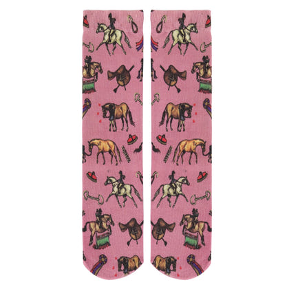 AWST Int'l Kids Lila Hunter Ponies Socks