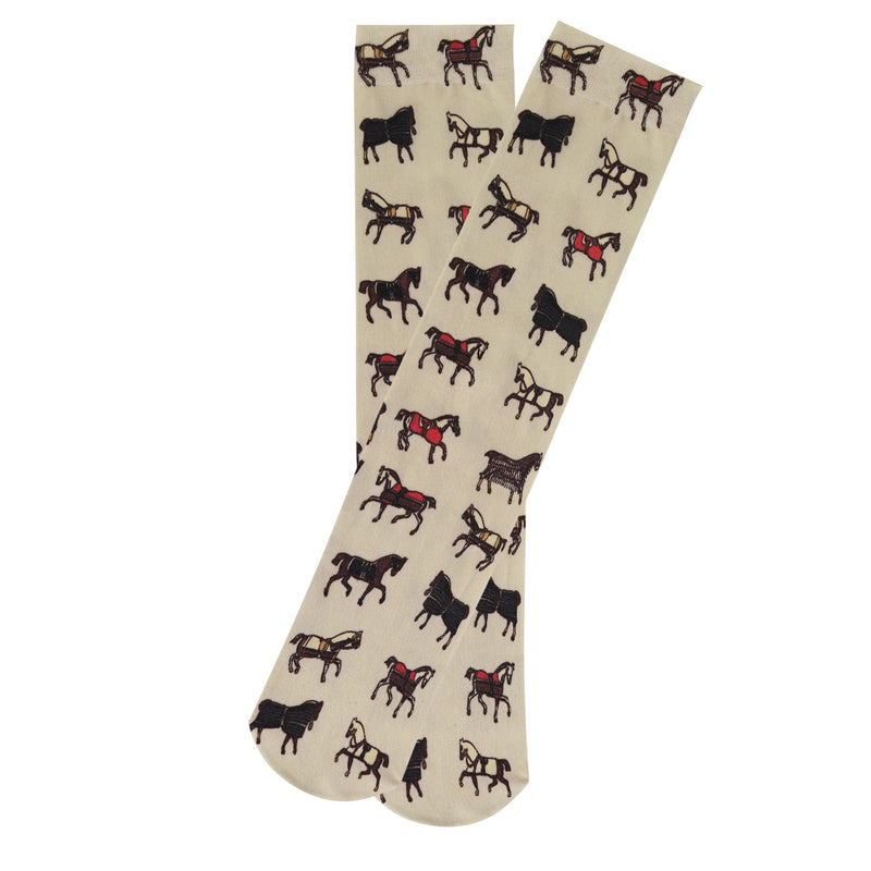 AWST Int'l Kids Horses in Blankets Socks