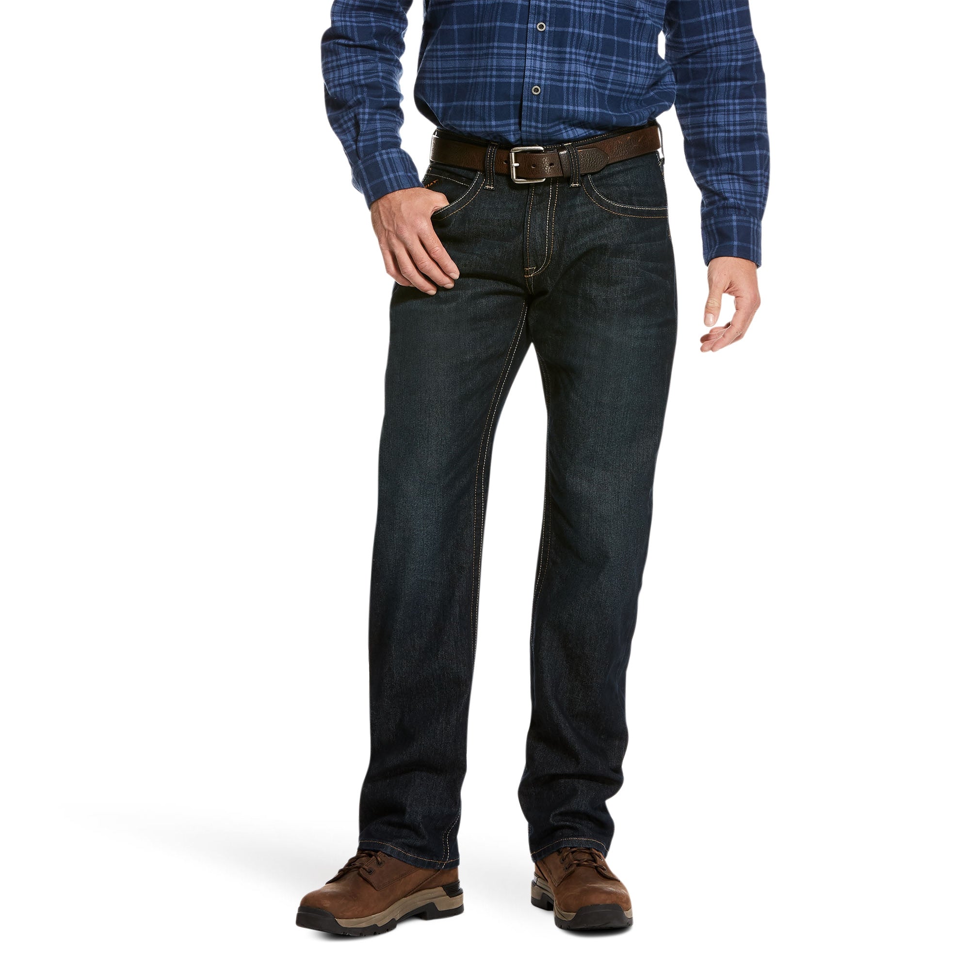 Ariat Mens Rebar M5 Straight DuraStretch Edge Stackable Straight Leg Jeans
