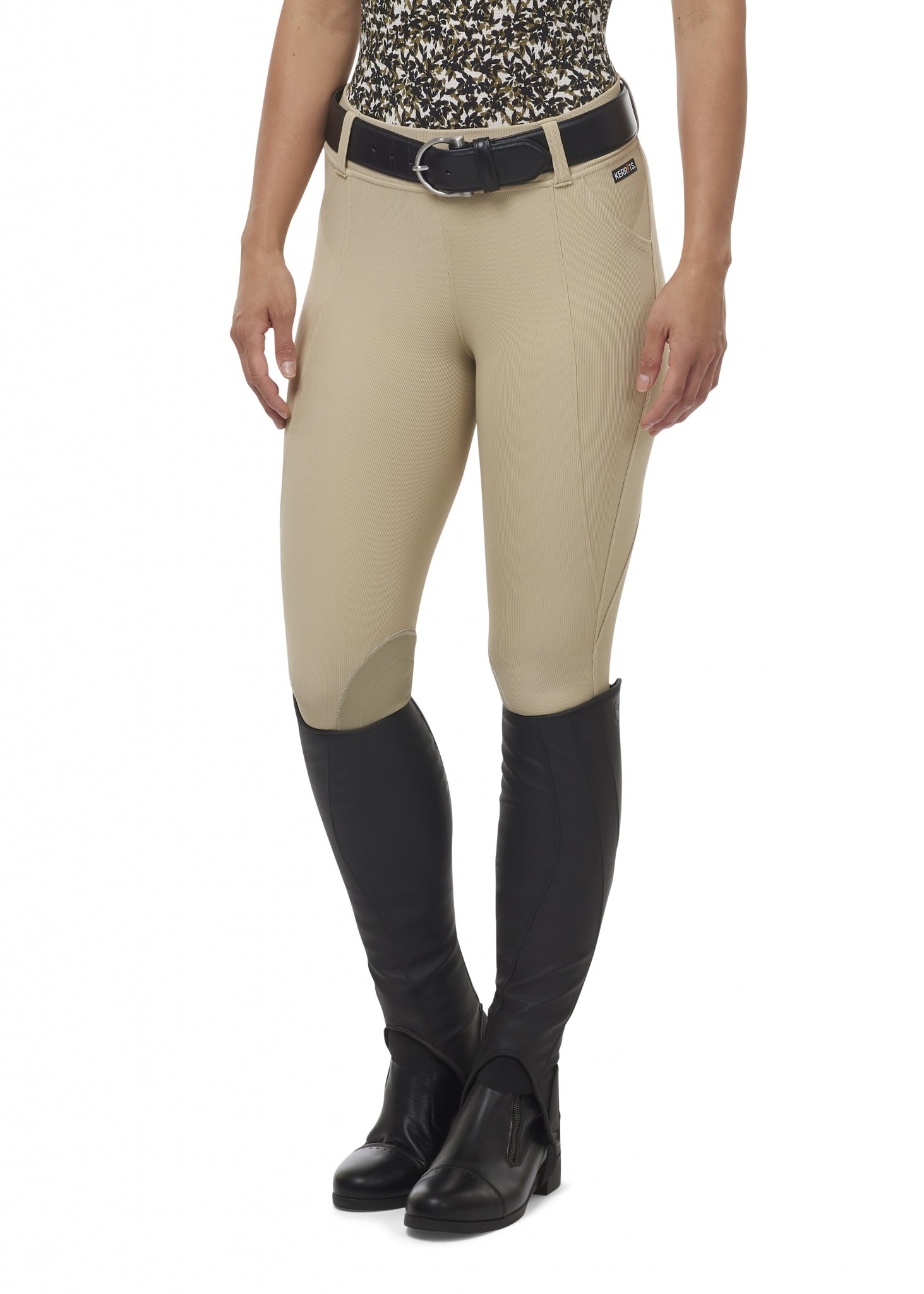 Kerrits Ladies Microcord Knee Patch Pocket Riding Tights