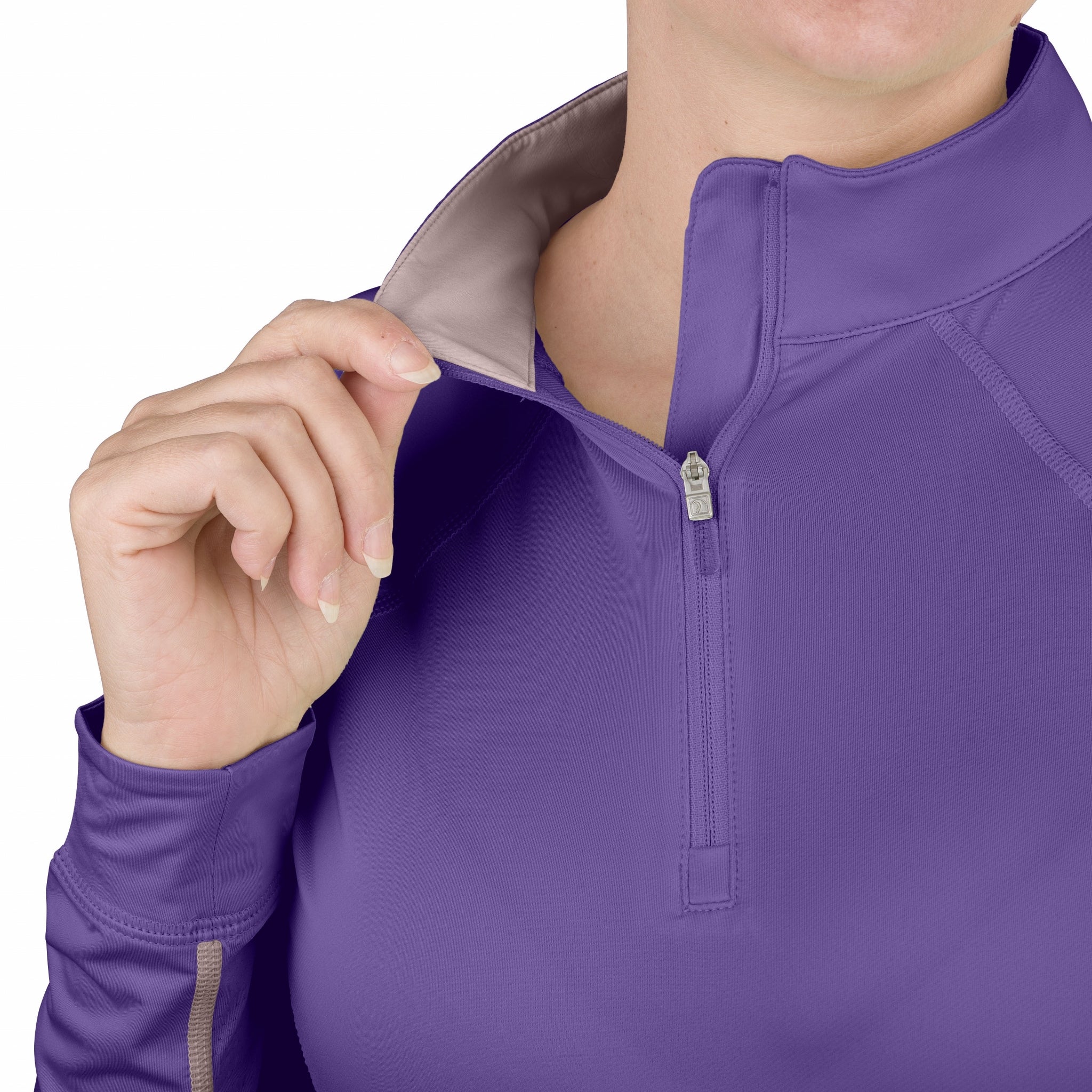 Romfh Ladies Core Quarter Zip Long Sleeve Solid Sun Shirt