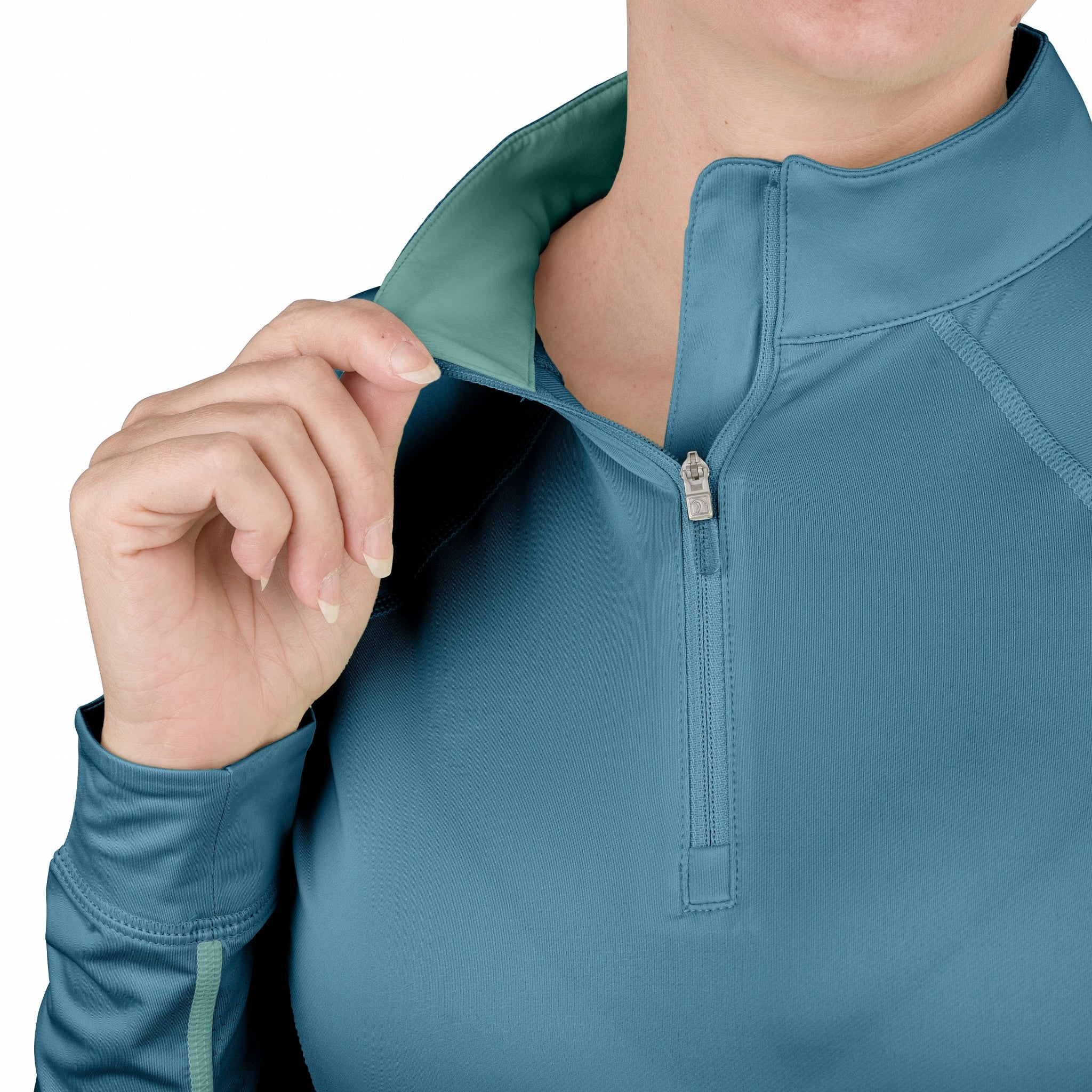 Romfh Ladies Core Quarter Zip Long Sleeve Solid Sun Shirt