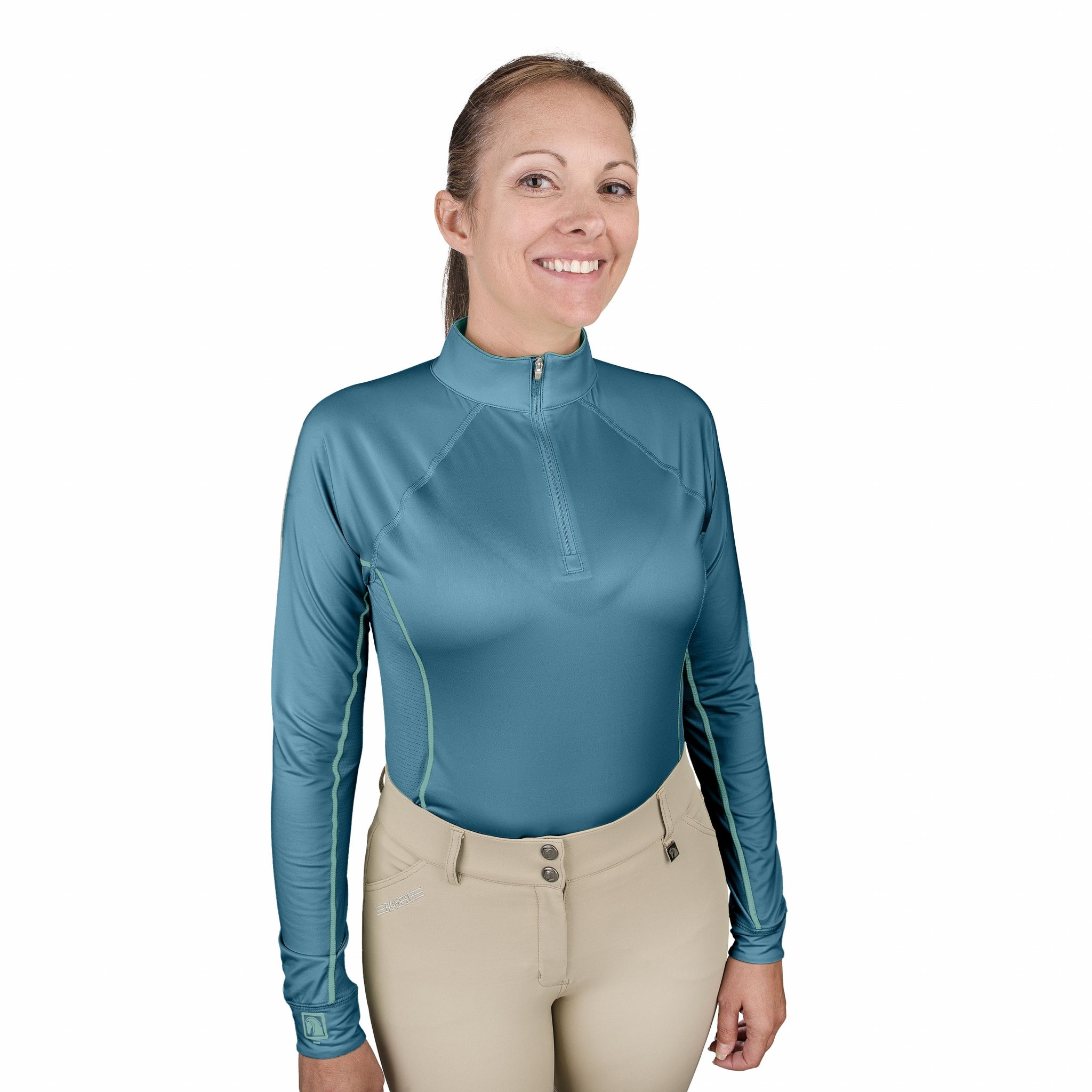 Romfh Ladies Core Quarter Zip Long Sleeve Solid Sun Shirt