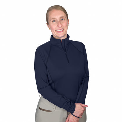 Ovation Ladies Quarter Zip Long Sleeve Sun Shirt