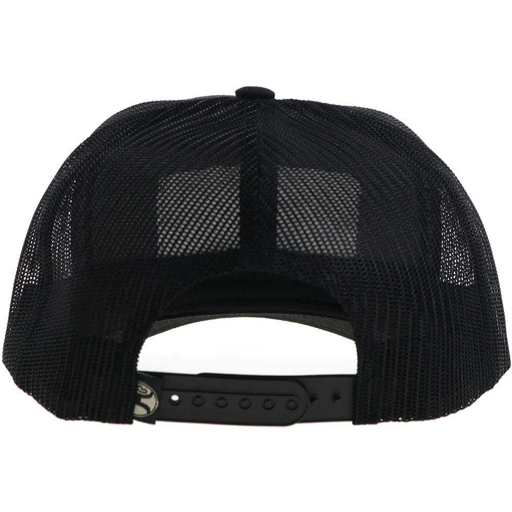 Hooey Sudan 5 Panel Trucker Hat with Rect Patch Black