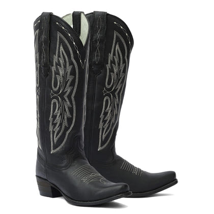 TuffRider Ladies Cody Embroidered Leather Snip Toe Western Boots