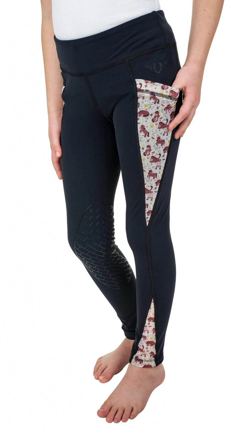 TuffRider Kids Minerva 3 Season Knee Patch Tights