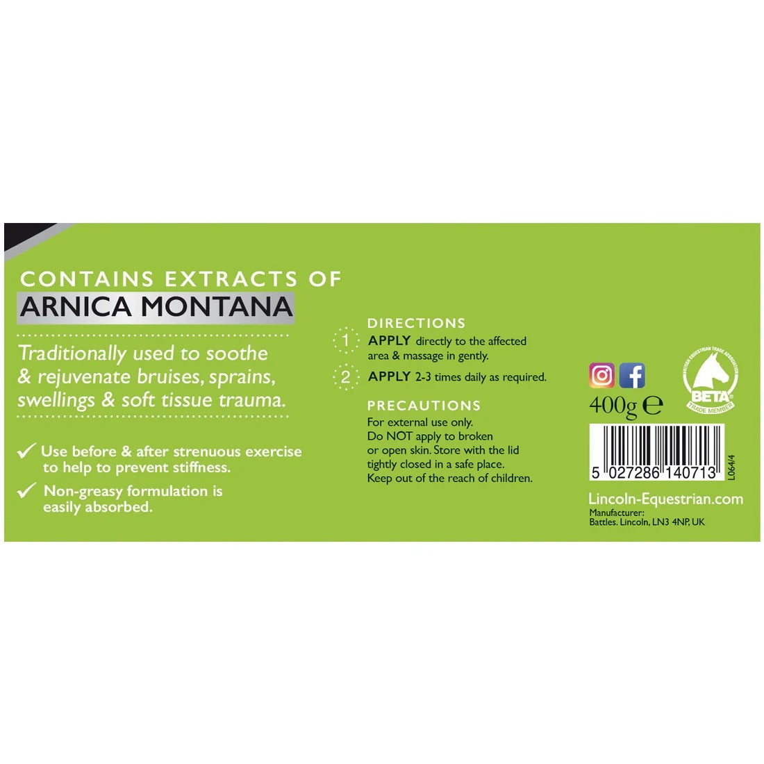 Lincoln Arnica Cream
