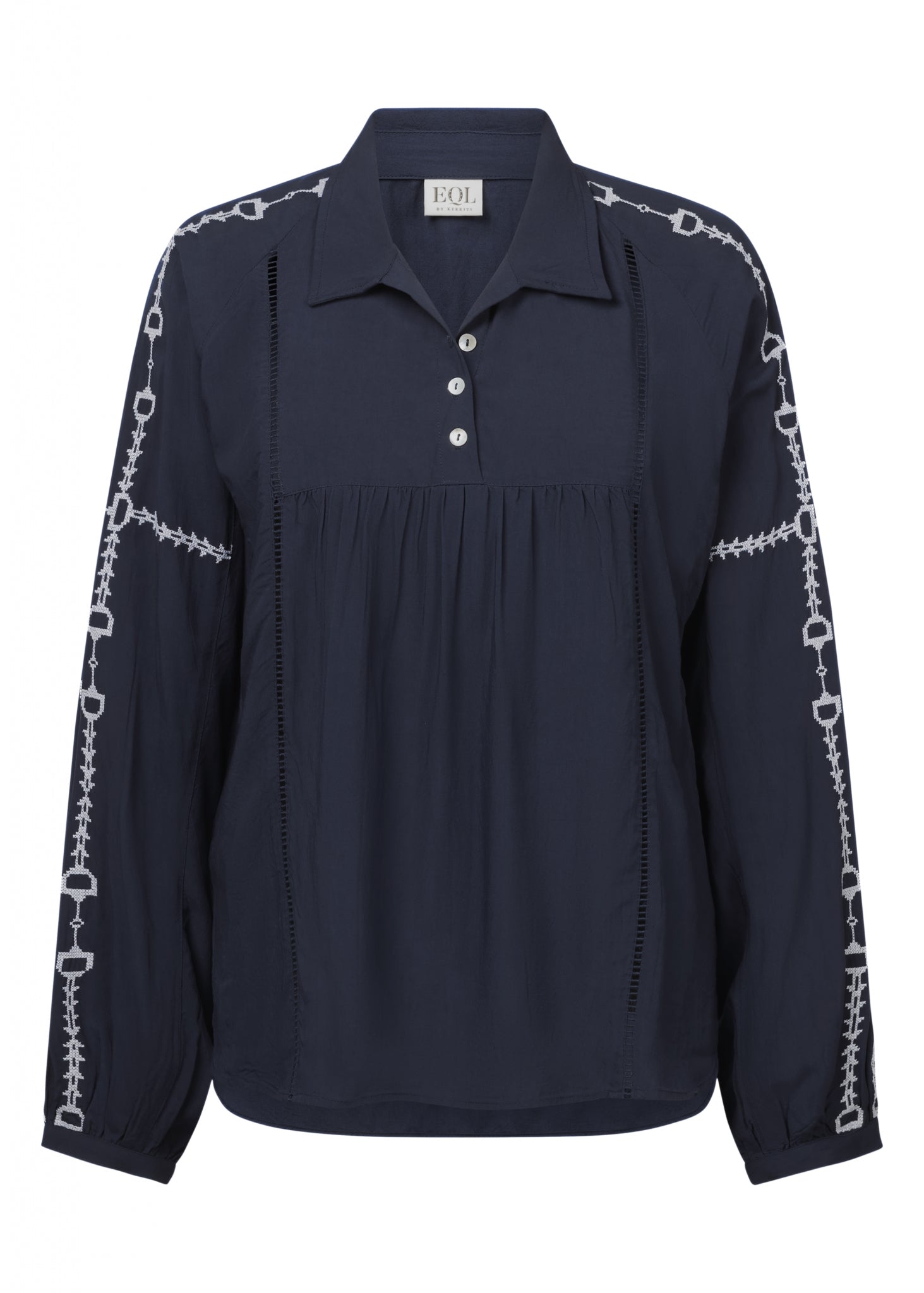 EQL by Kerrits Ladies Bit and Rein Embroidered Blouse