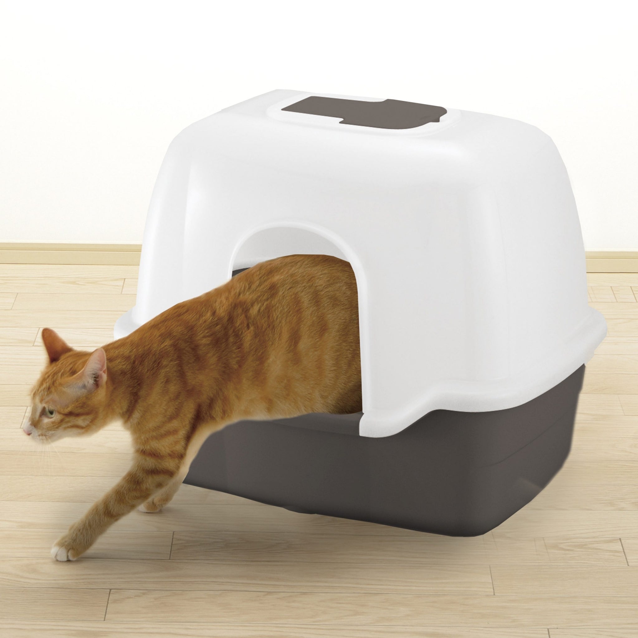 Richell PAW TRAX Wide Hooded Cat Litter Box