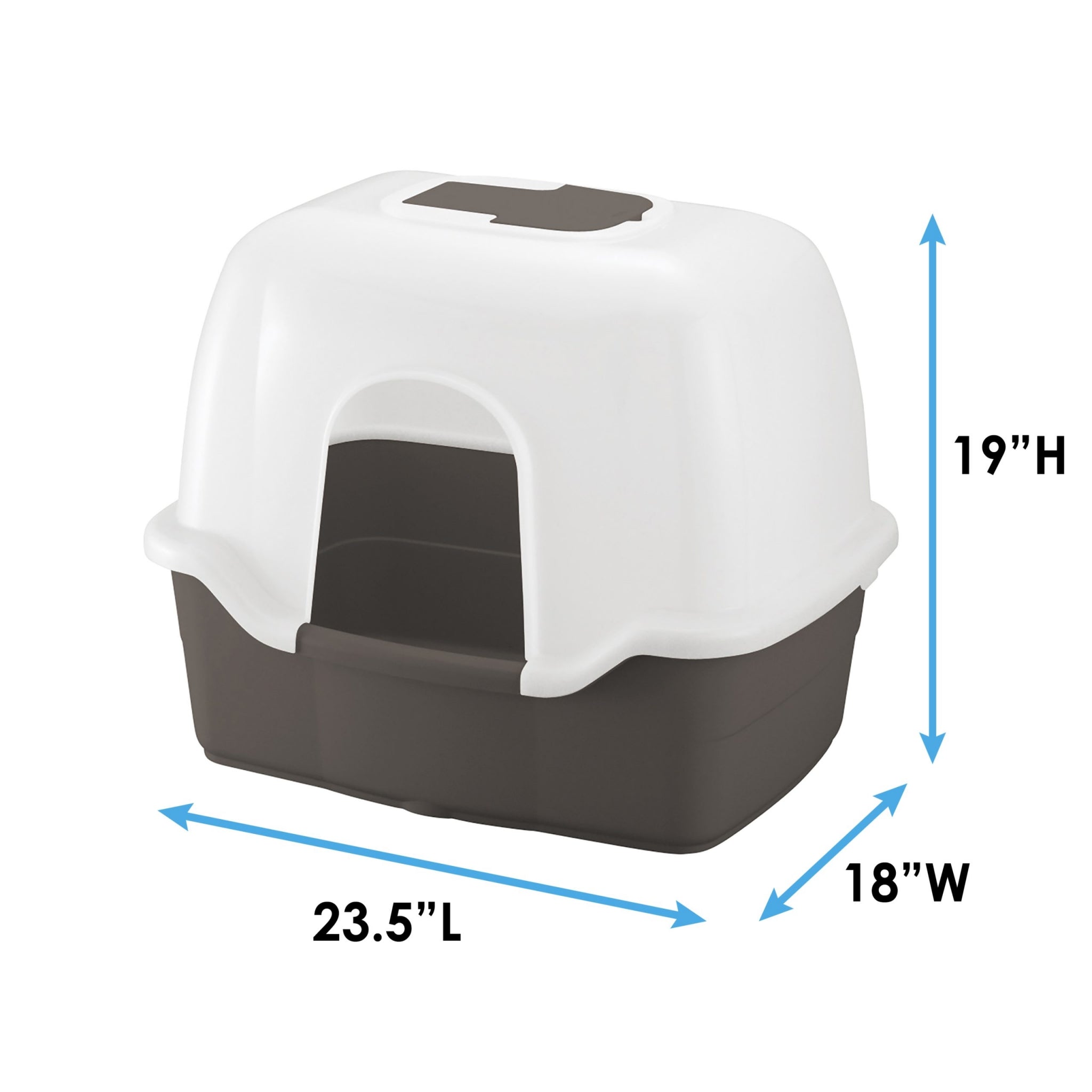 Richell PAW TRAX Wide Hooded Cat Litter Box