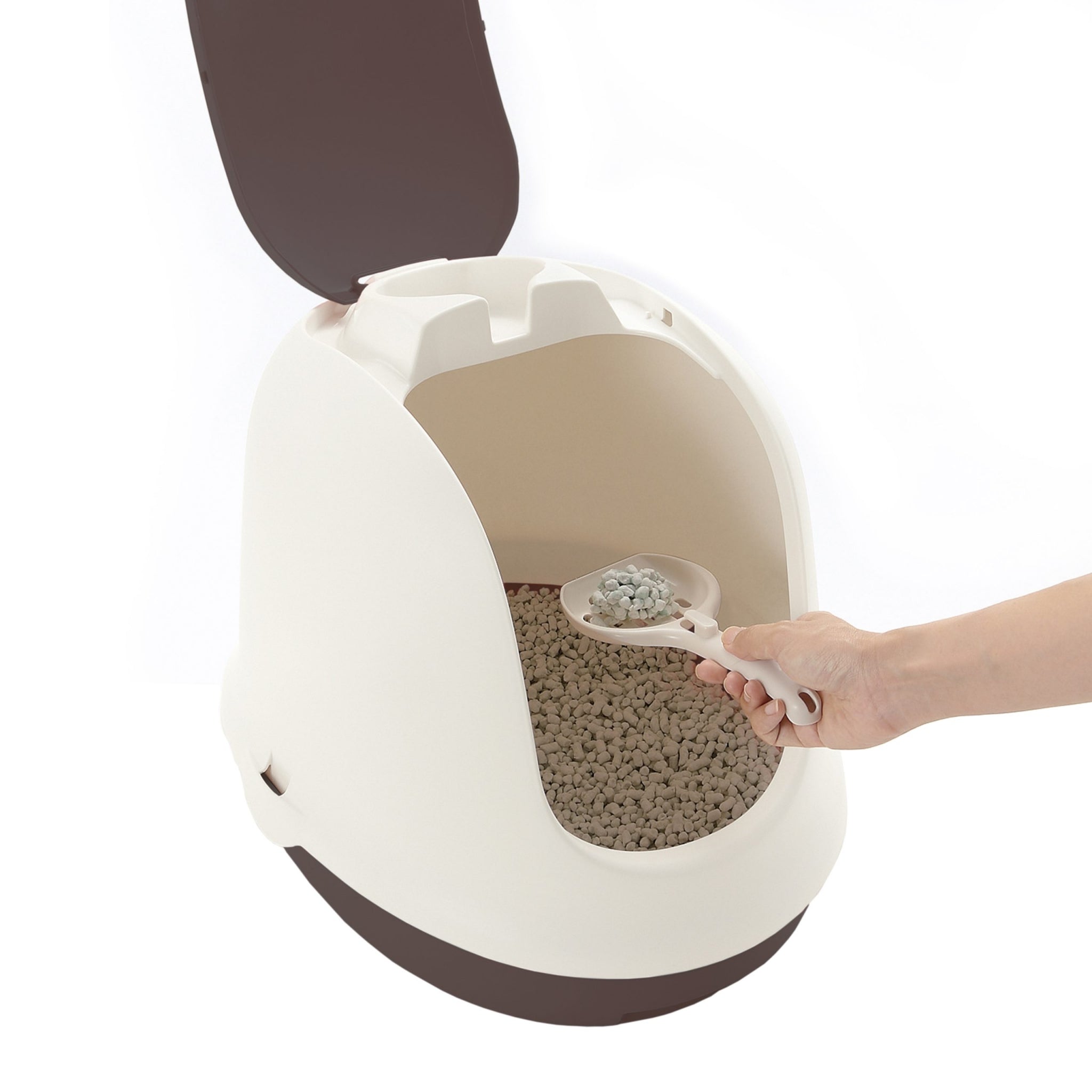 Richell PAW TRAX Dome Hooded Cat Litter Box