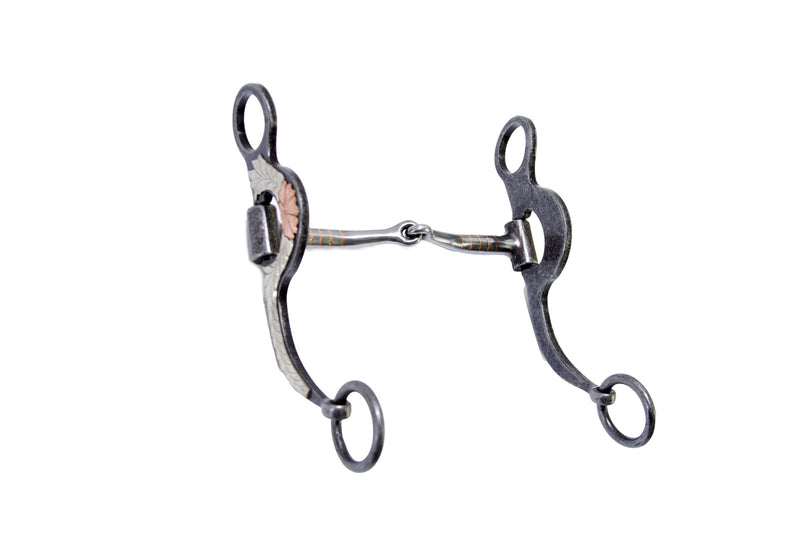 Aged Flying Clover Snaffle Mouth Bit