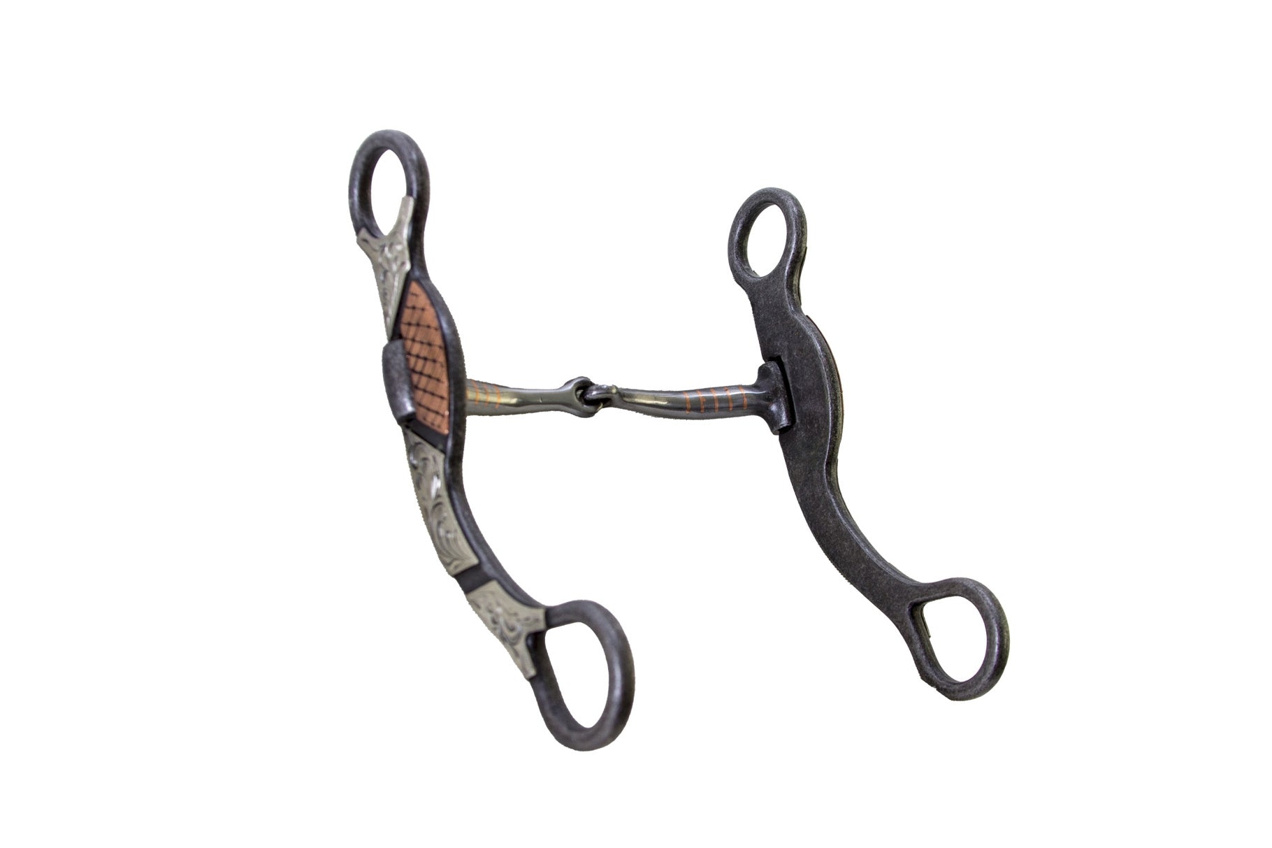Snaffle Bit with Gold Silver Copper Trim