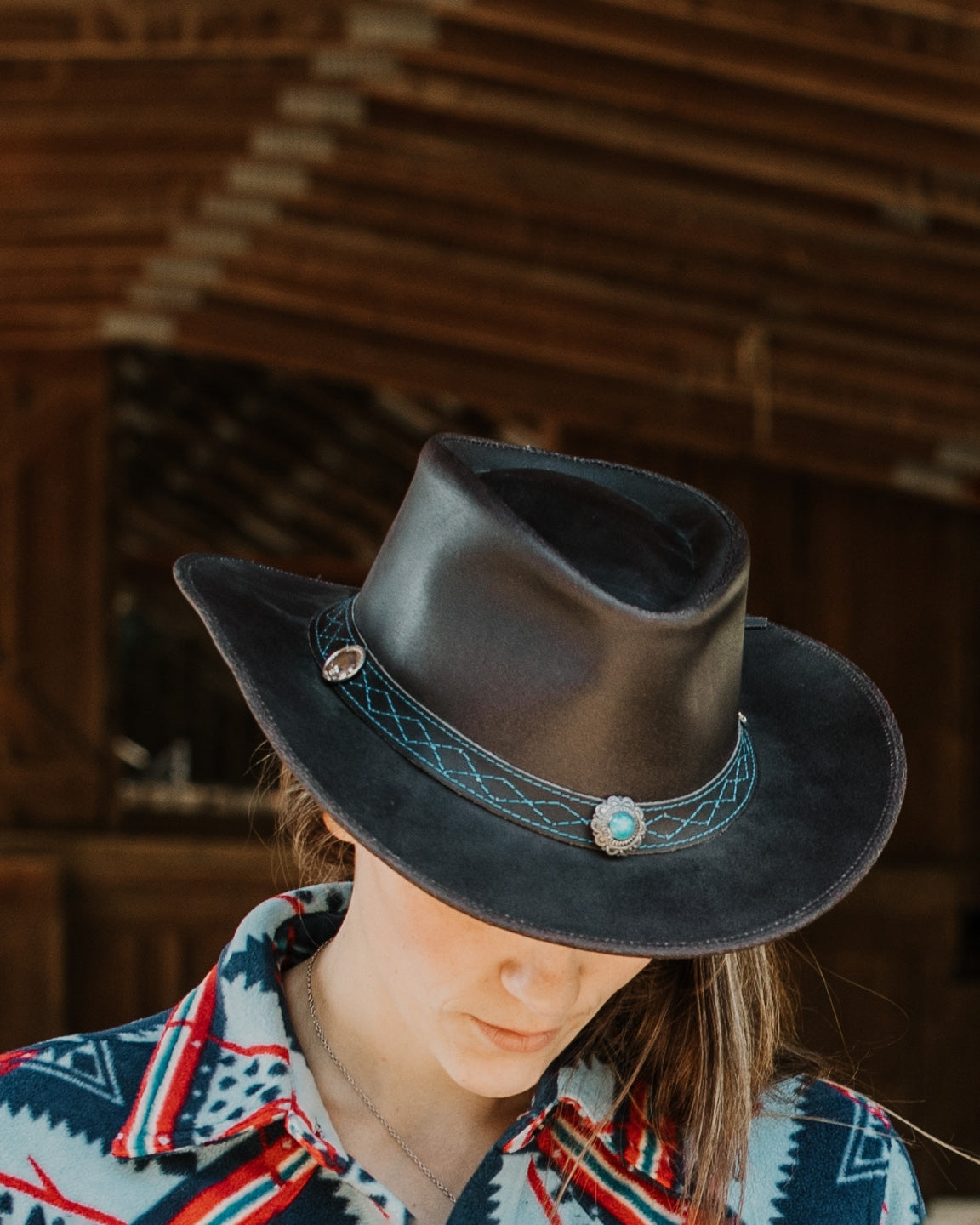 Outback Trading Victoria Leather Hat