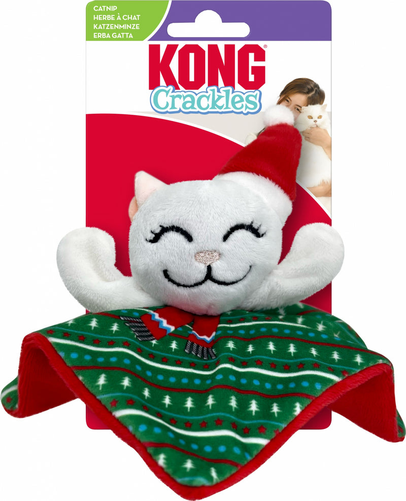 KONG Holiday Crackles Santa Kitty Cat Toy