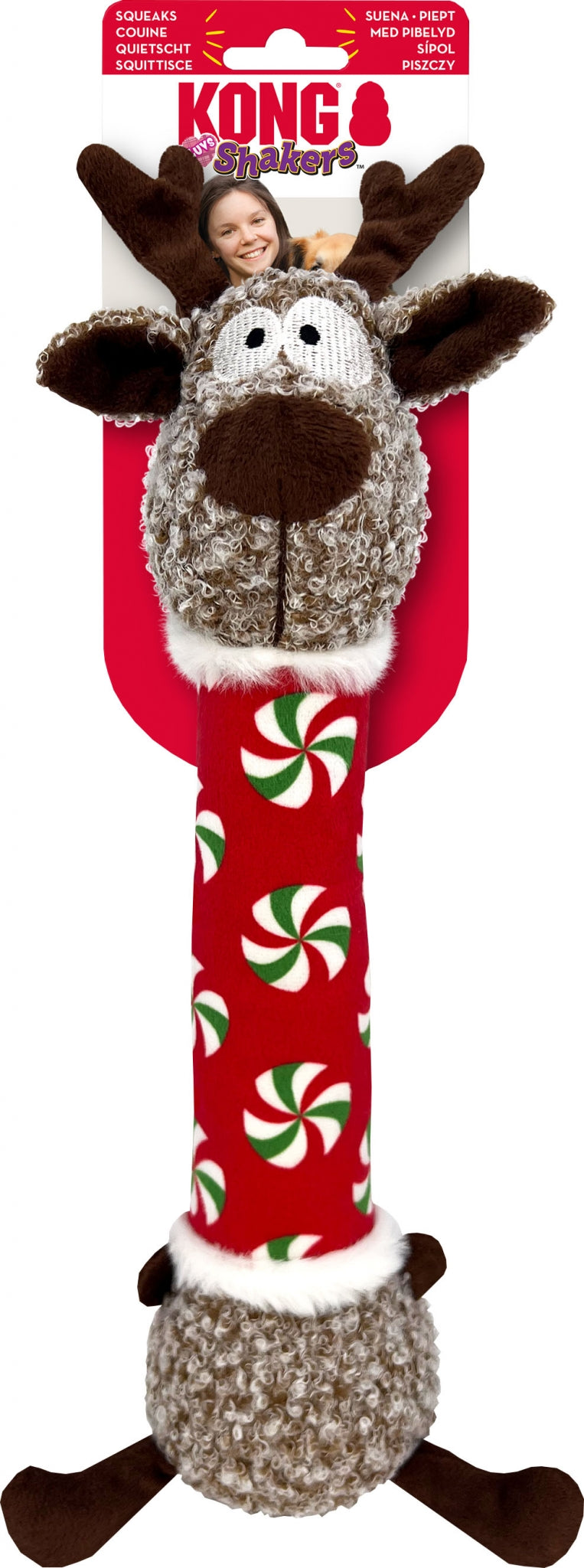 KONG Holiday Shakers Luvs Reindeer