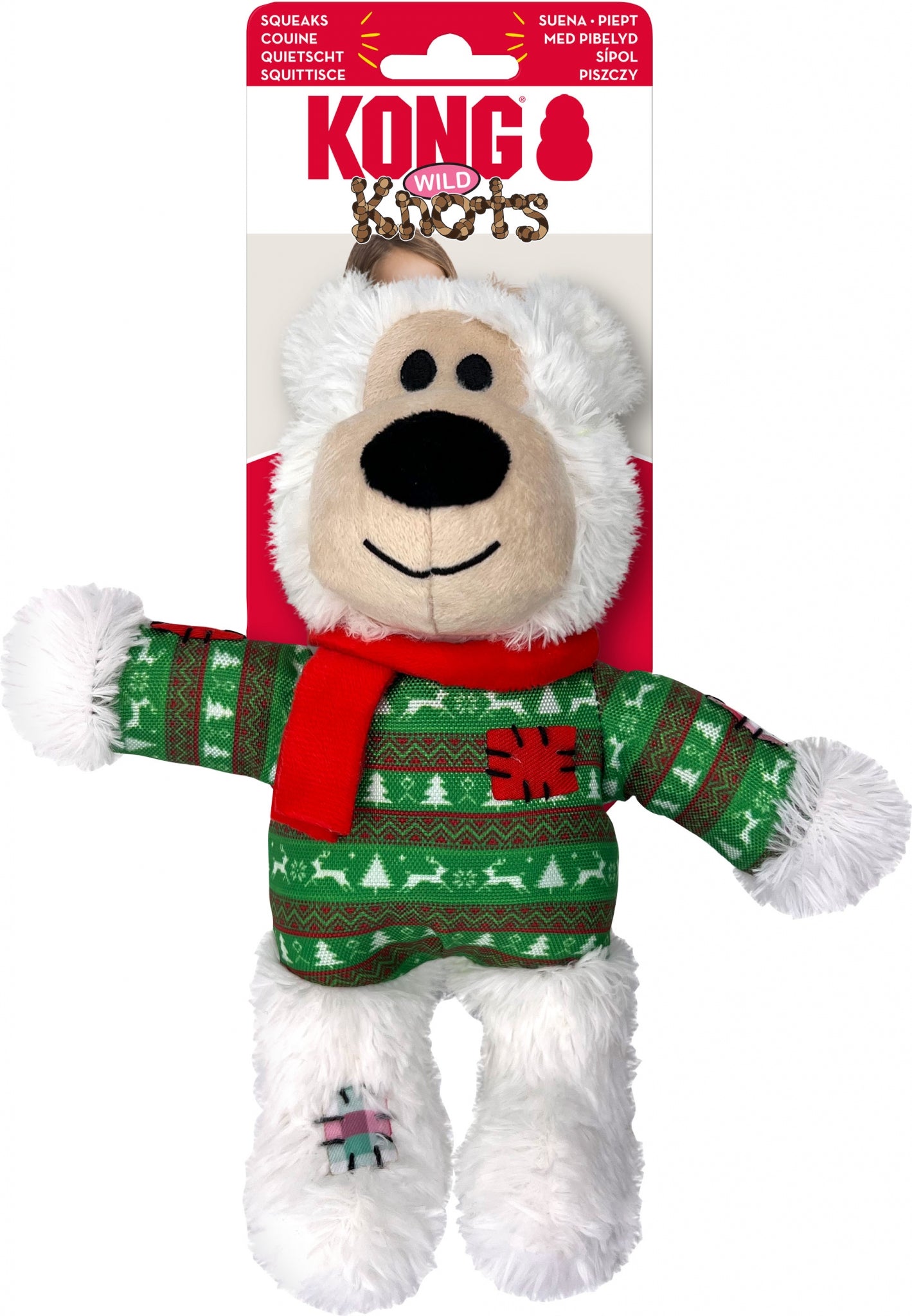 KONG Holiday Wild Knots Assorted Bears