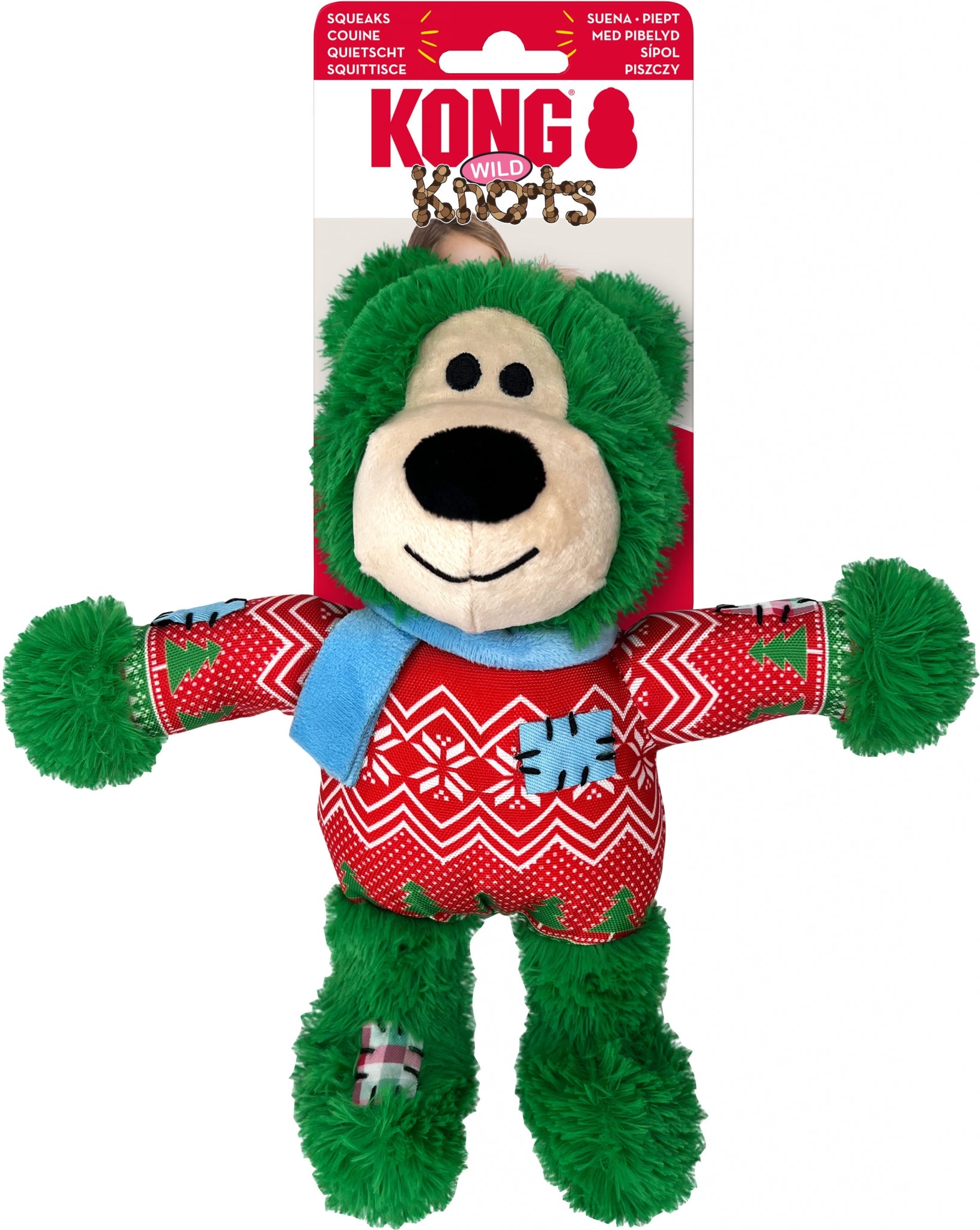 KONG Holiday Wild Knots Assorted Bears