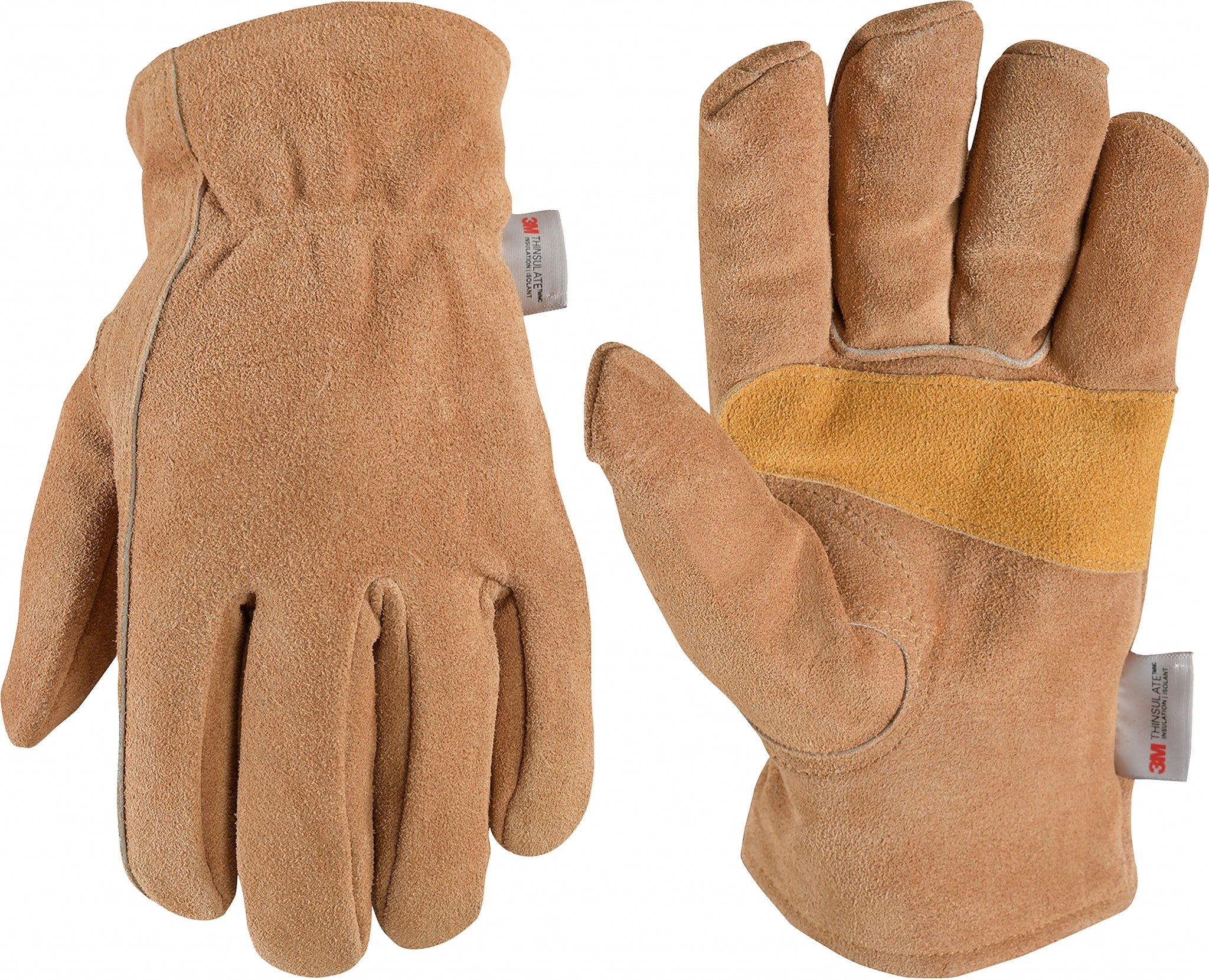 Wells Lamont Mens Lined Suede Leather Gloves