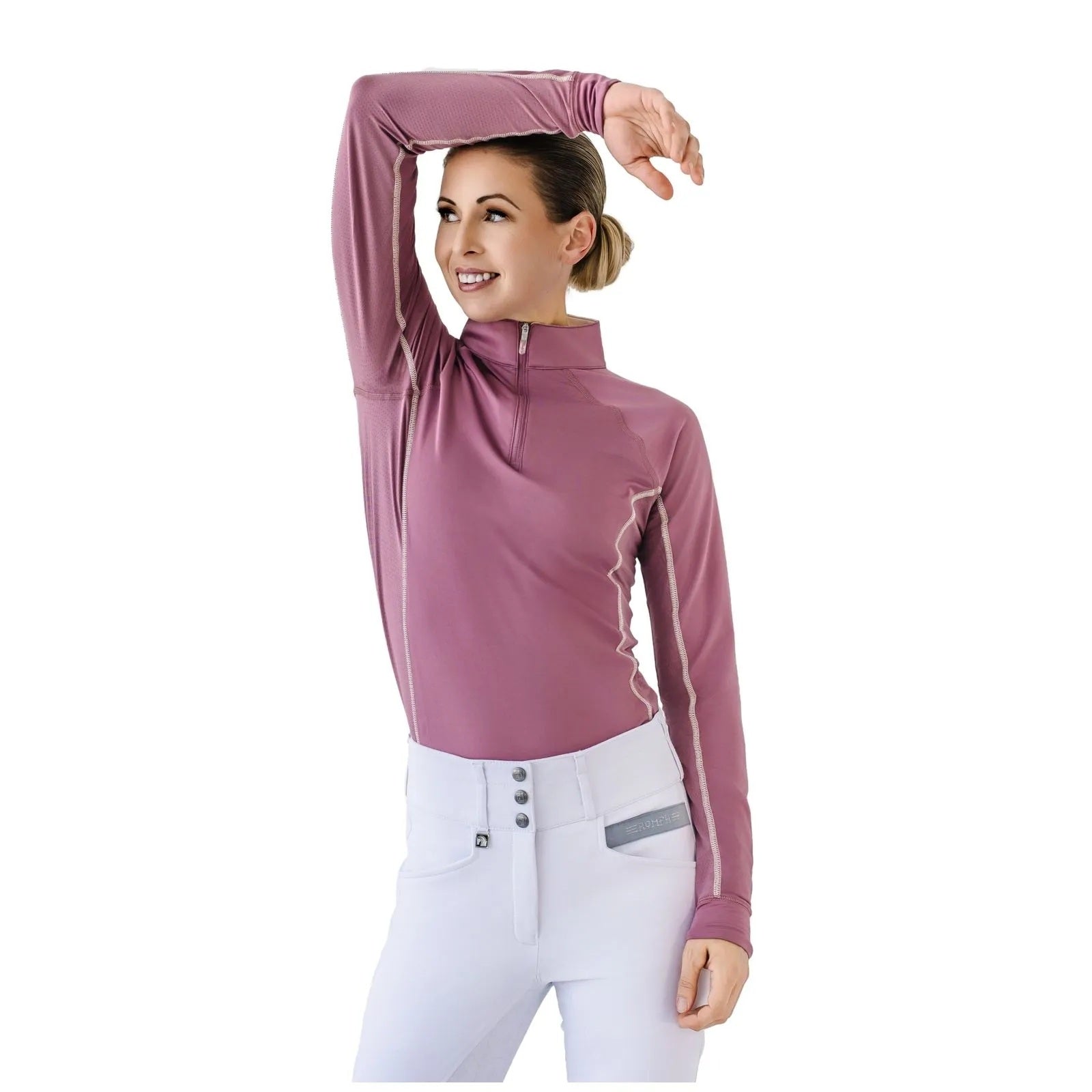 Romfh Ladies 1/4 Zip LS Sunshirt