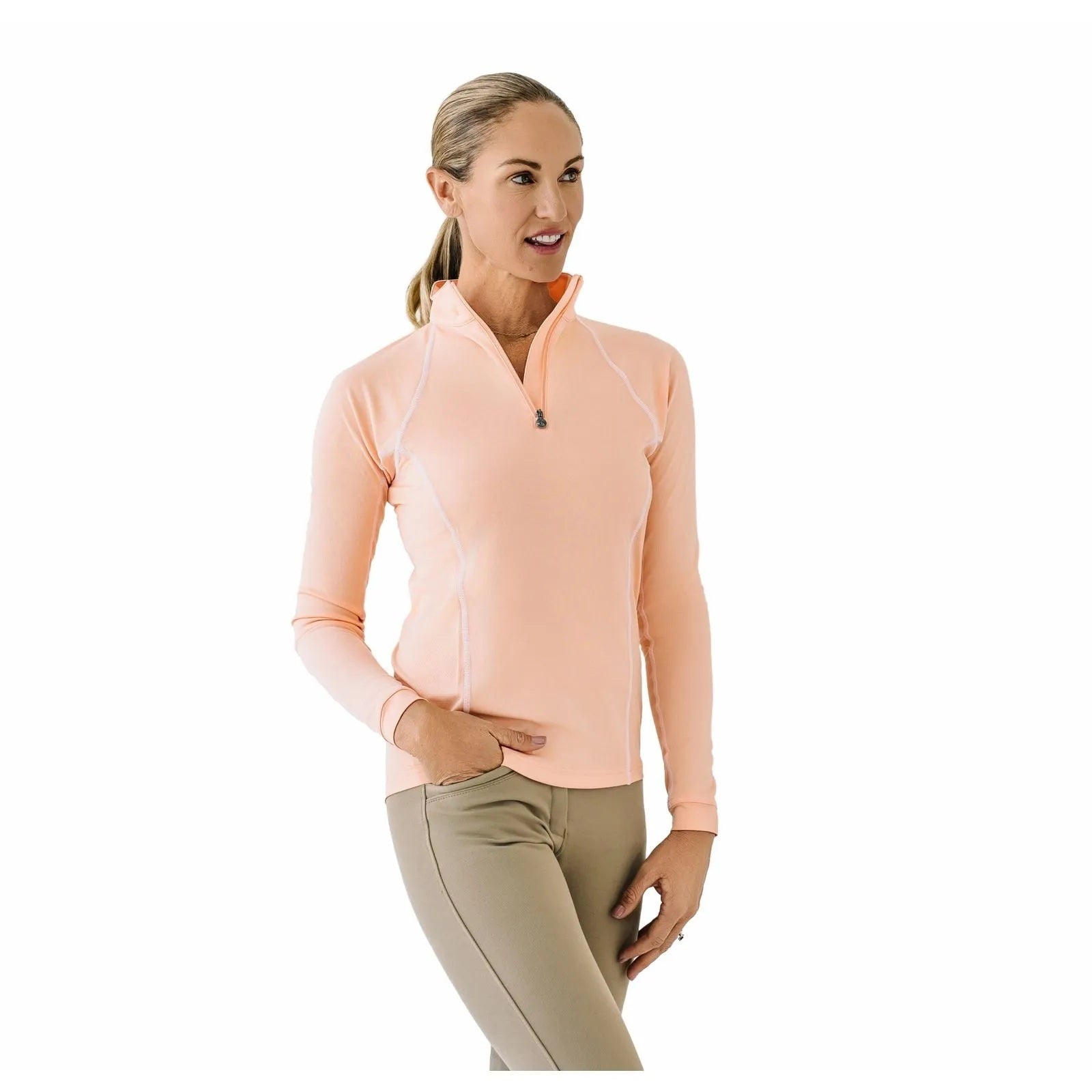 Ovation Ladies 1/4 Zip LS Sunshirt