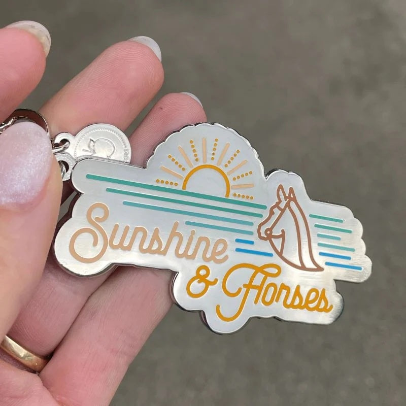 Dapplebay Sunshine & Horses Keychain