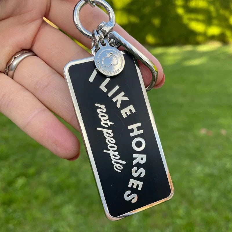 Dapplebay I Like Horses Not People Keychain