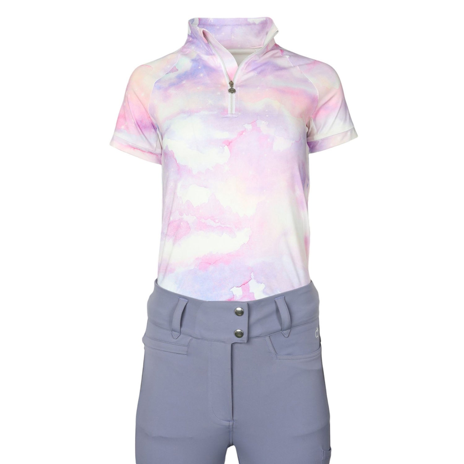 Dapplebay Kids Lavender Haze 1/4 Zip Short Sleeve Top