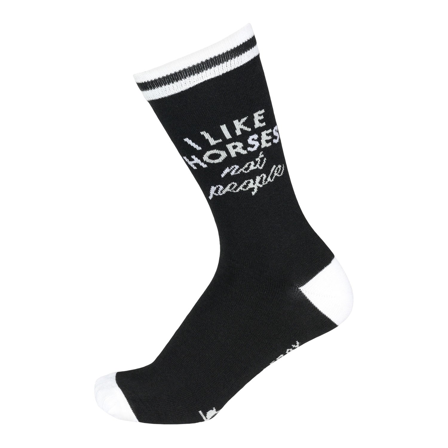 Dapplebay I Like Horses Knit Crew Socks