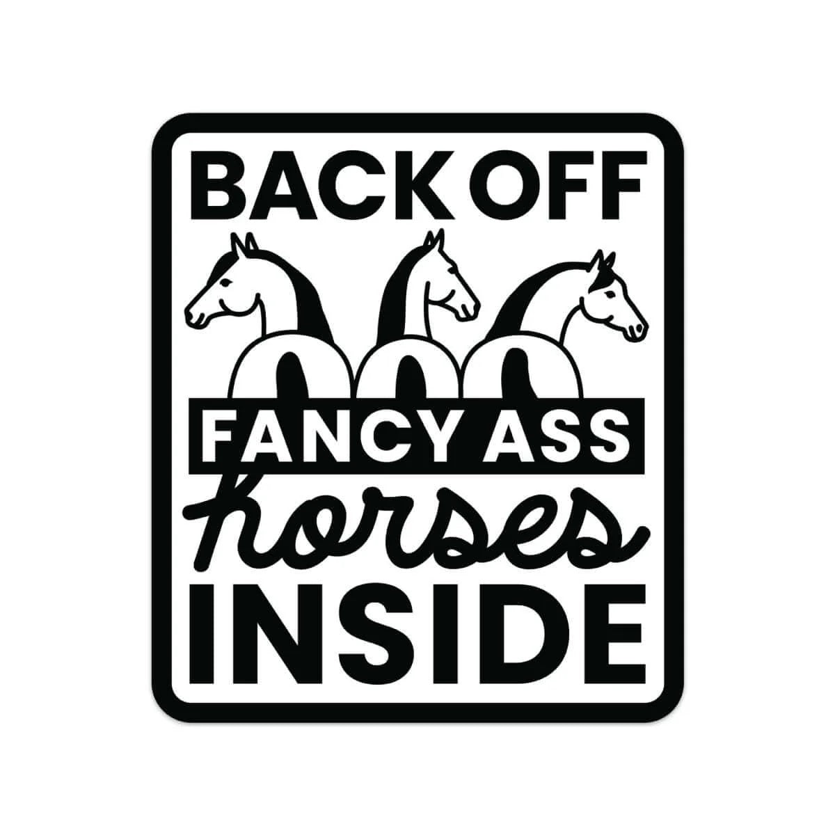 Dapplebay Fancy A$$ Horses Horse Trailer Decal