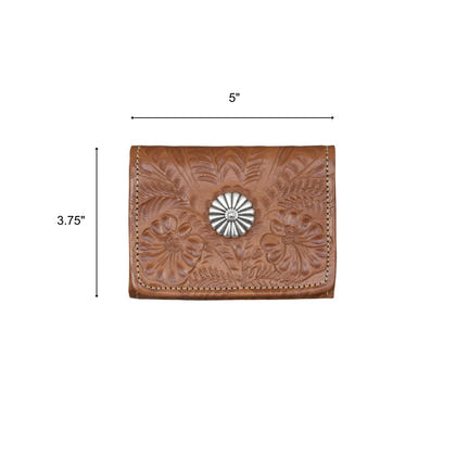 American West Ladies Small Tri-Fold Wallet
